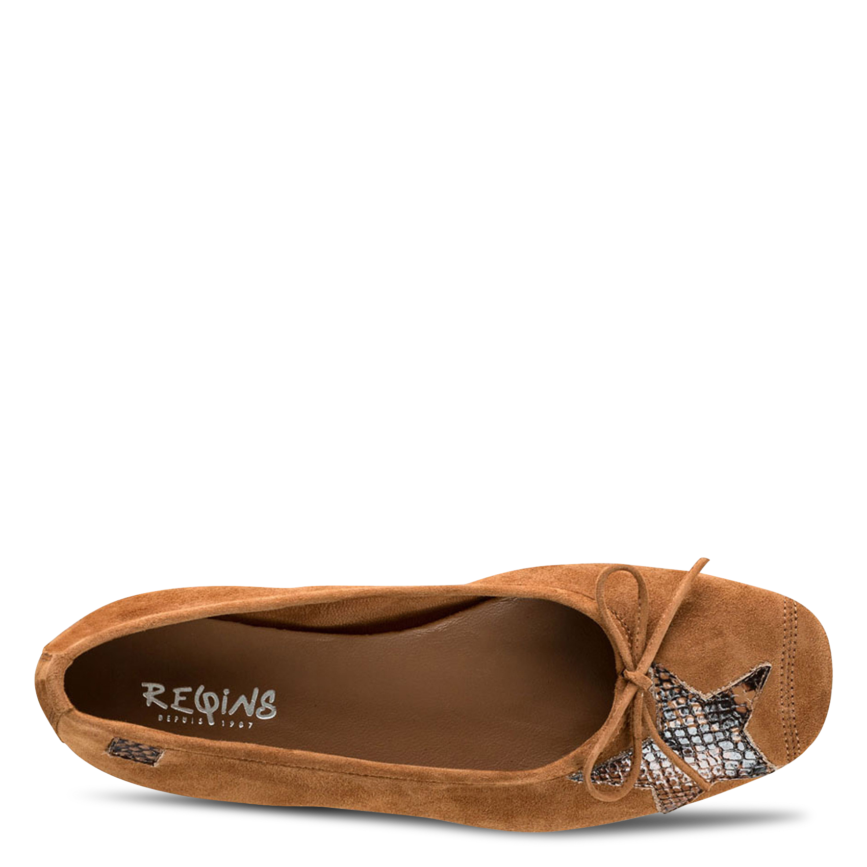 Ballerines en cuir REQINS Marron