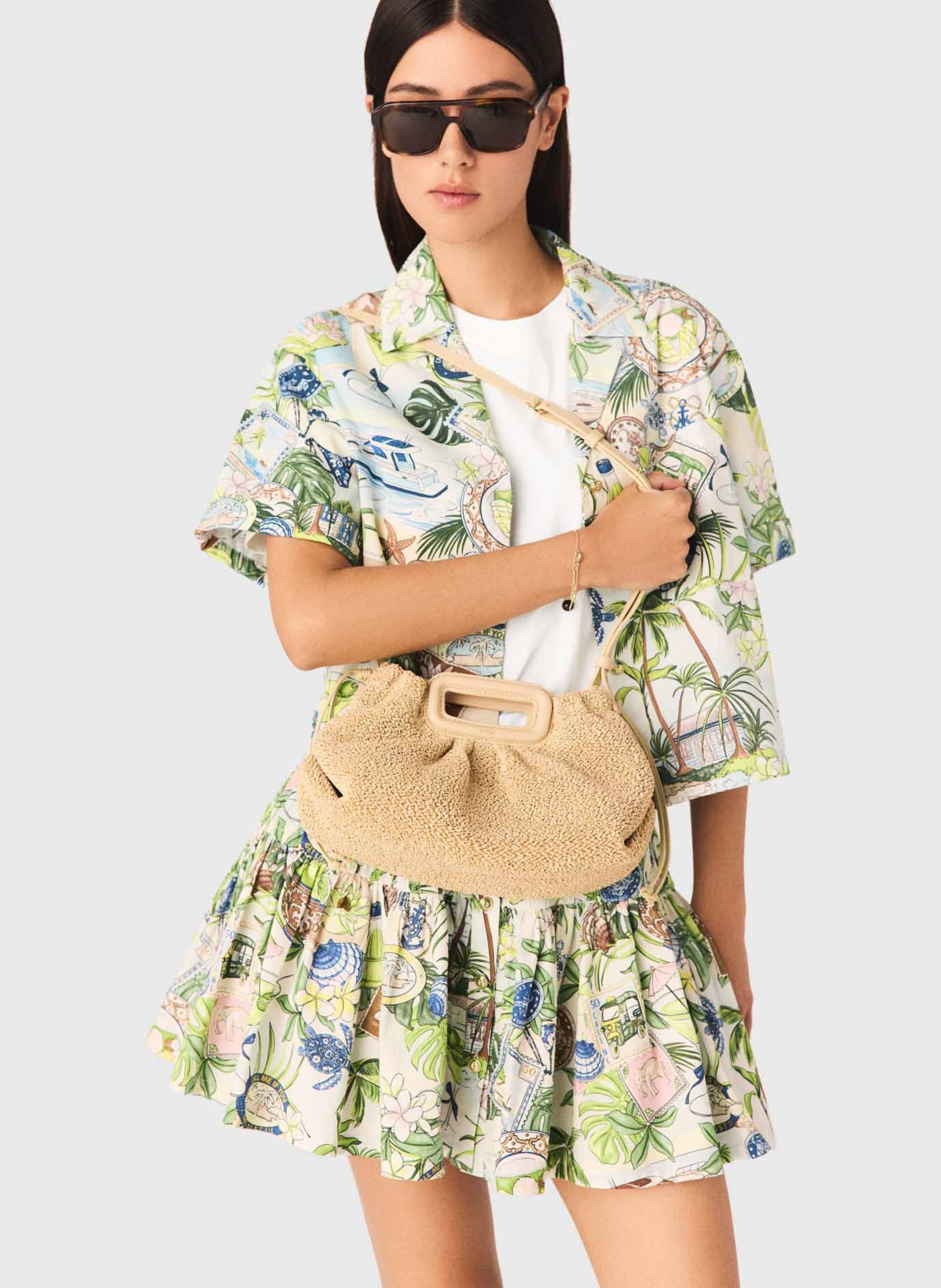 Sac bandoulière uni MAJE Beige