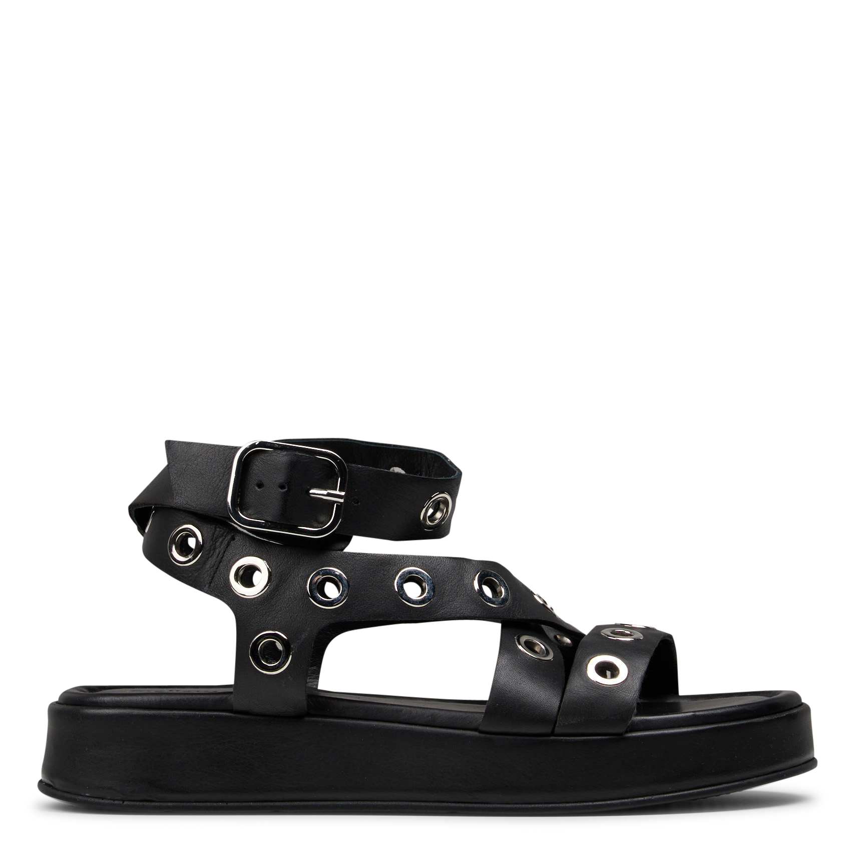 Sandalias planas de cuero de ante con ojales MELLOW YELLOW