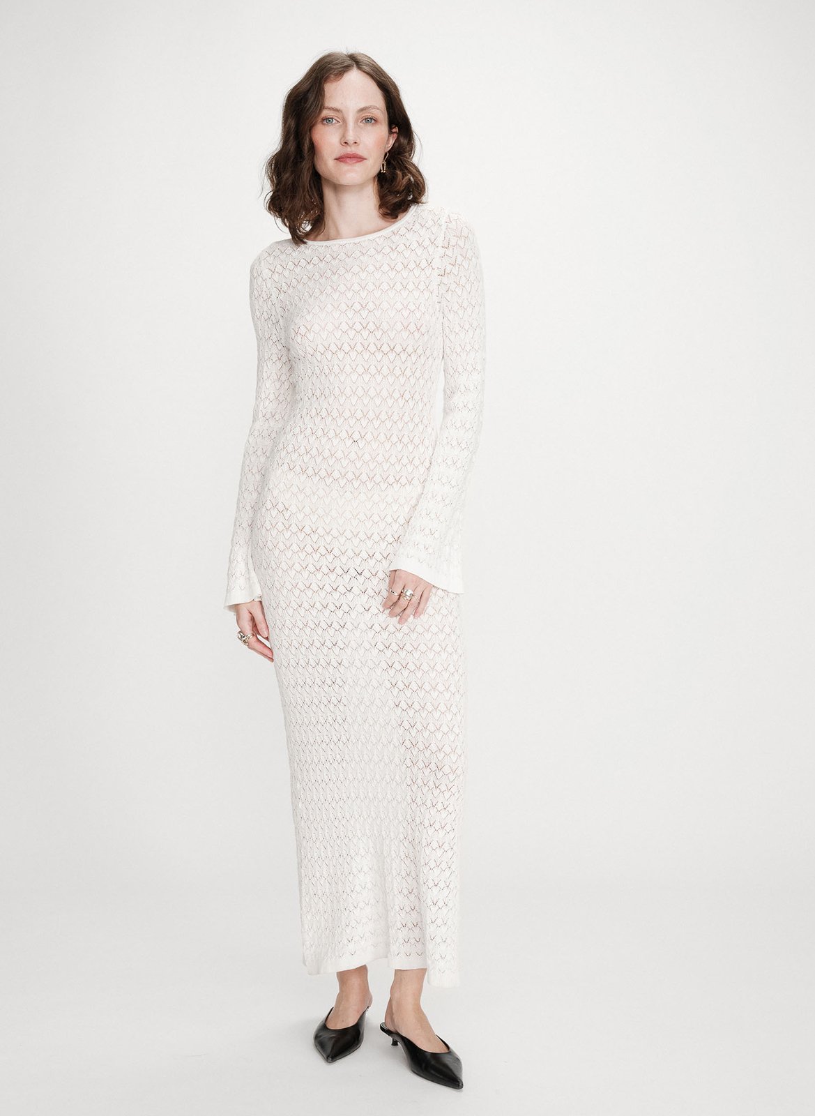 Langärmliges Rundhals-Strickkleid GRACE ET MILA