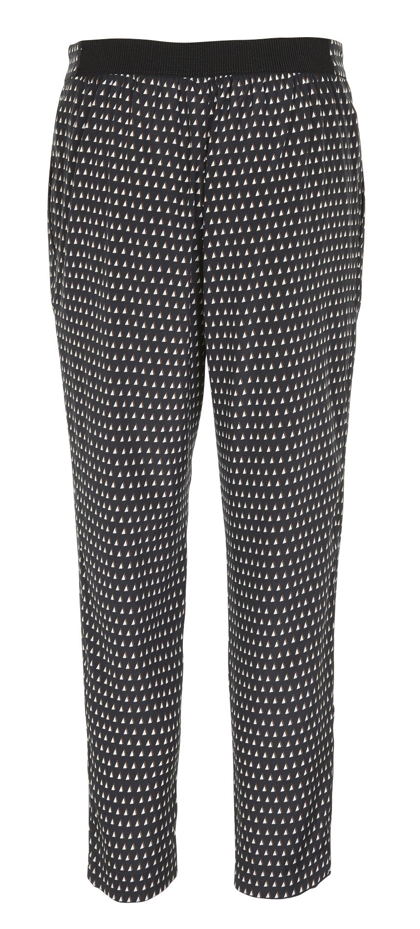 Stretch silk trousers ATTIC AND BARN Black