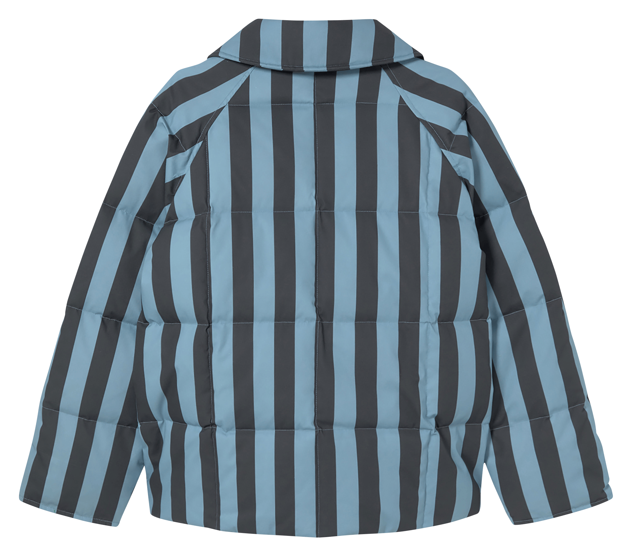 Steppjacke mit klassischem gestreiftem Kragen aus Baumwolle THE TINY BIG SISTER Blau