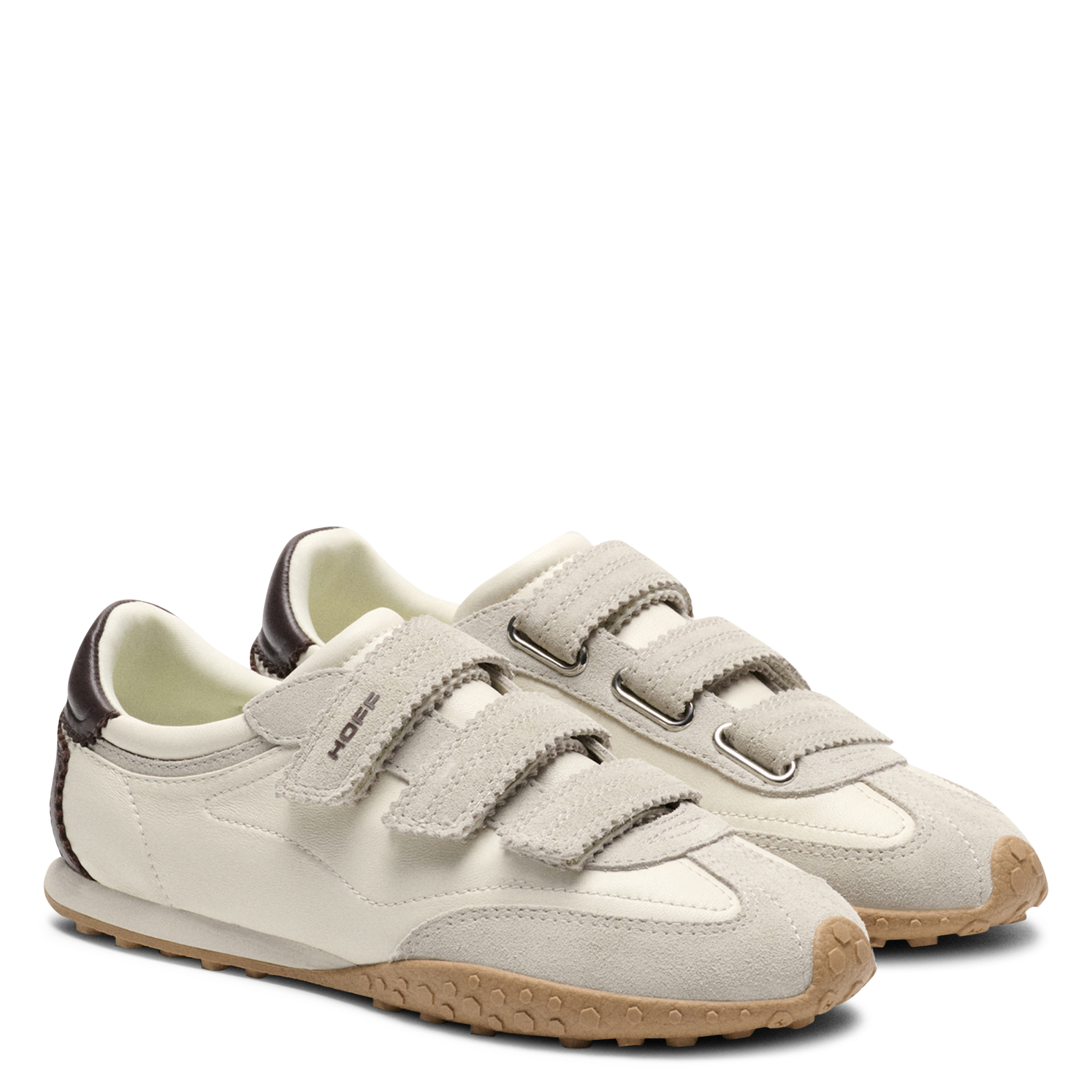 Low-top mixed leather sneakers HOFF Beige