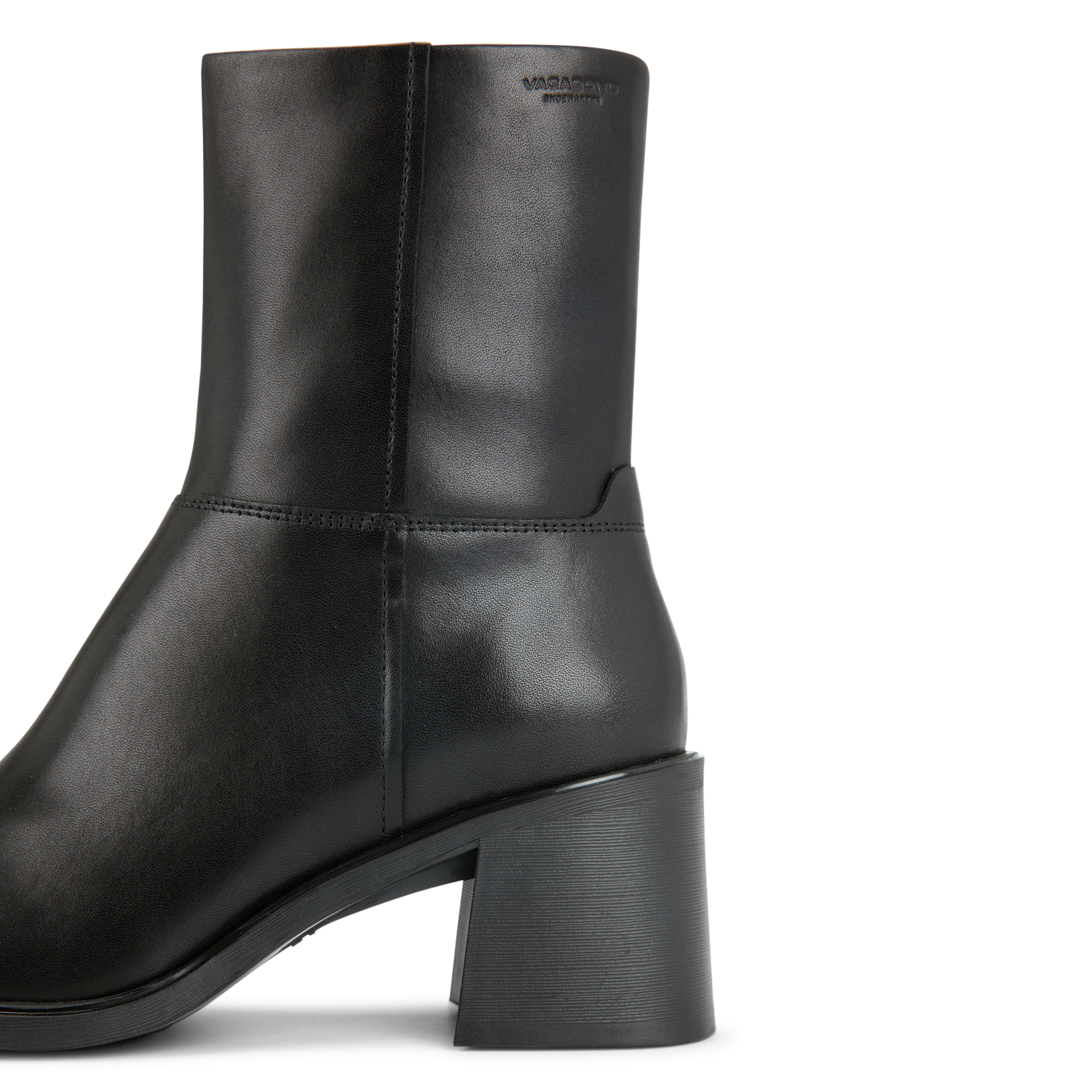 Lederstiefeletten mit runder Spitze VAGABOND Schwarz
