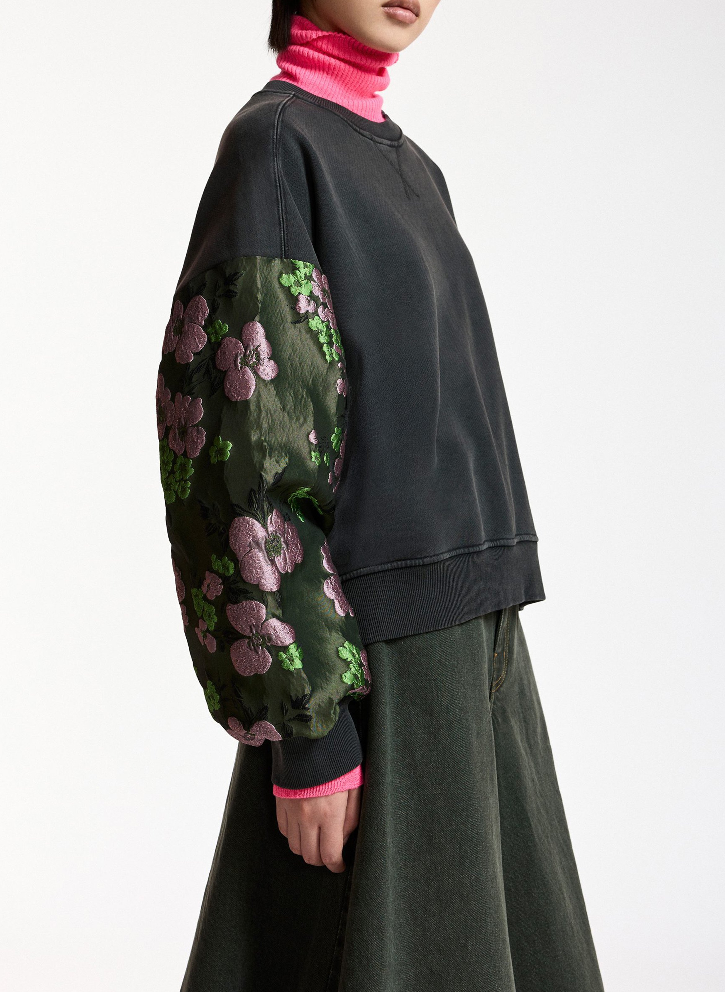 Baumwoll-Sweatshirt mit Rundhalsausschnitt | Grau ESSENTIEL ANTWERP Damen