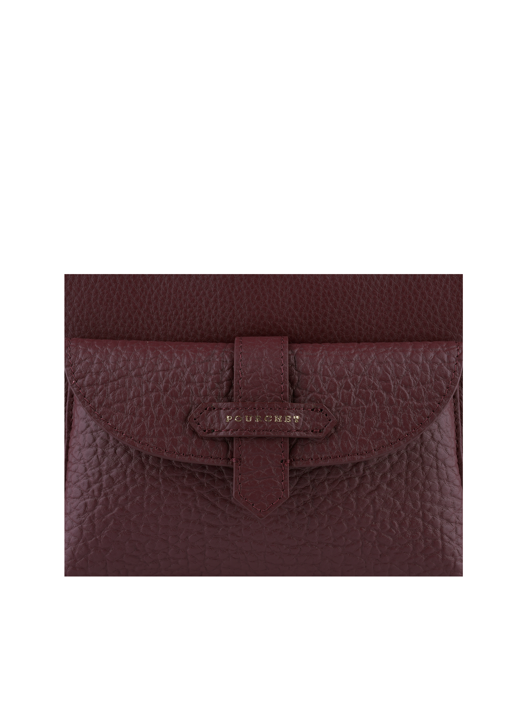 Calfskin leather shoulder bag | Red POURCHET Women