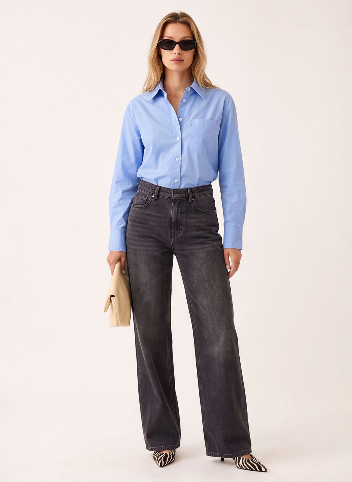 Straight Cut Jeans aus Baumwolle KOOKAI Schwarz
