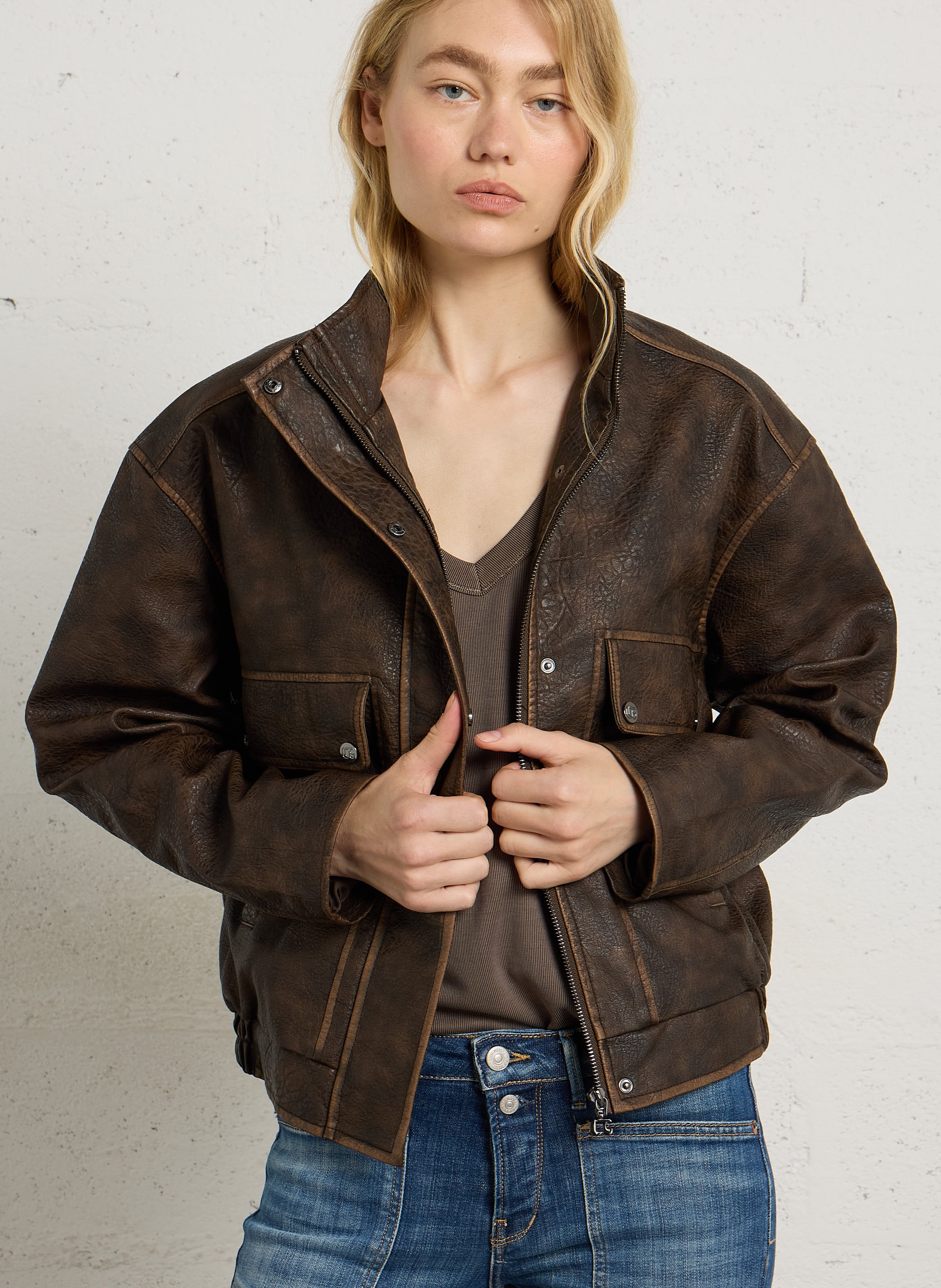Brownie jacket LE TEMPS DES CERISES Brown