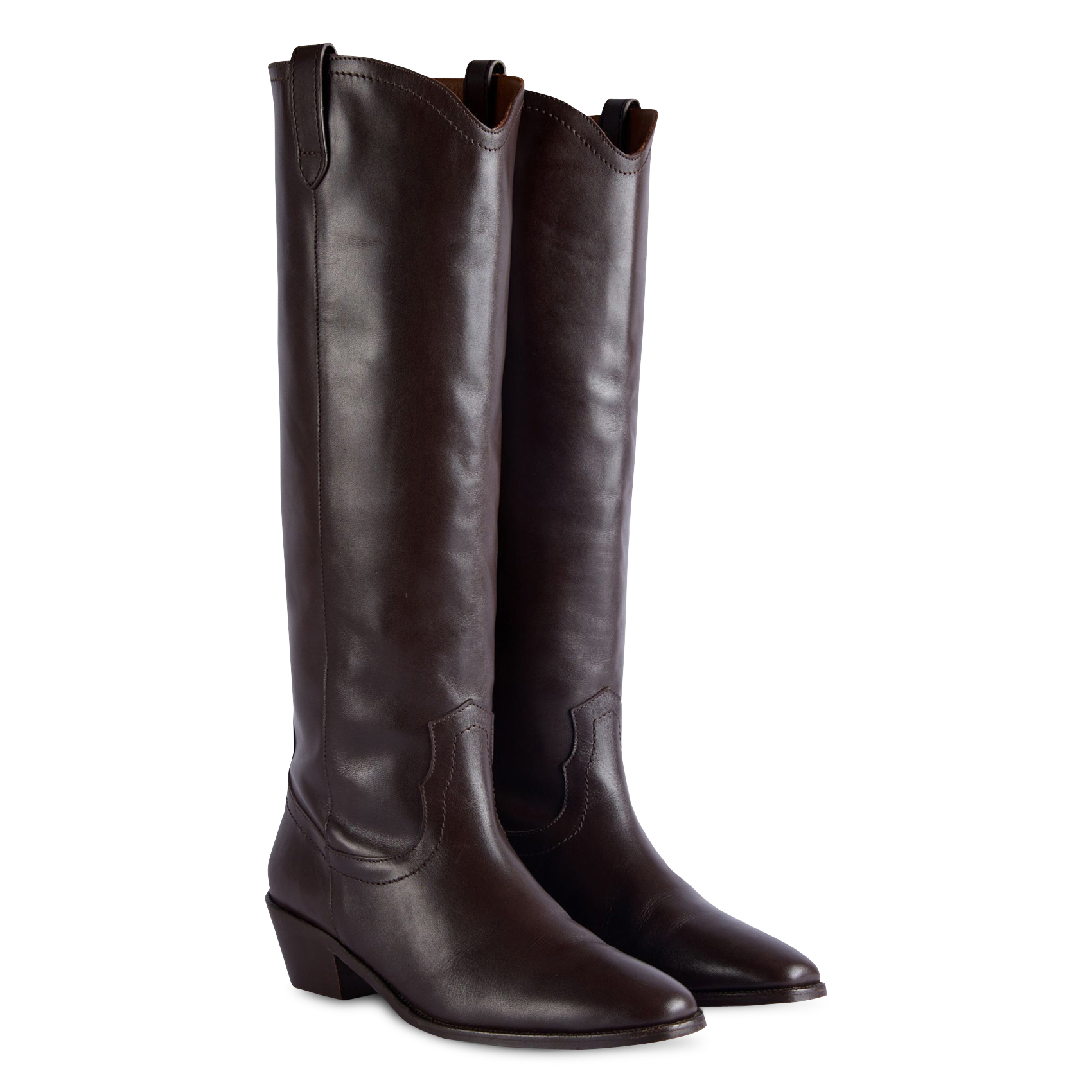 Bottes en cuir VANESSA BRUNO Marron