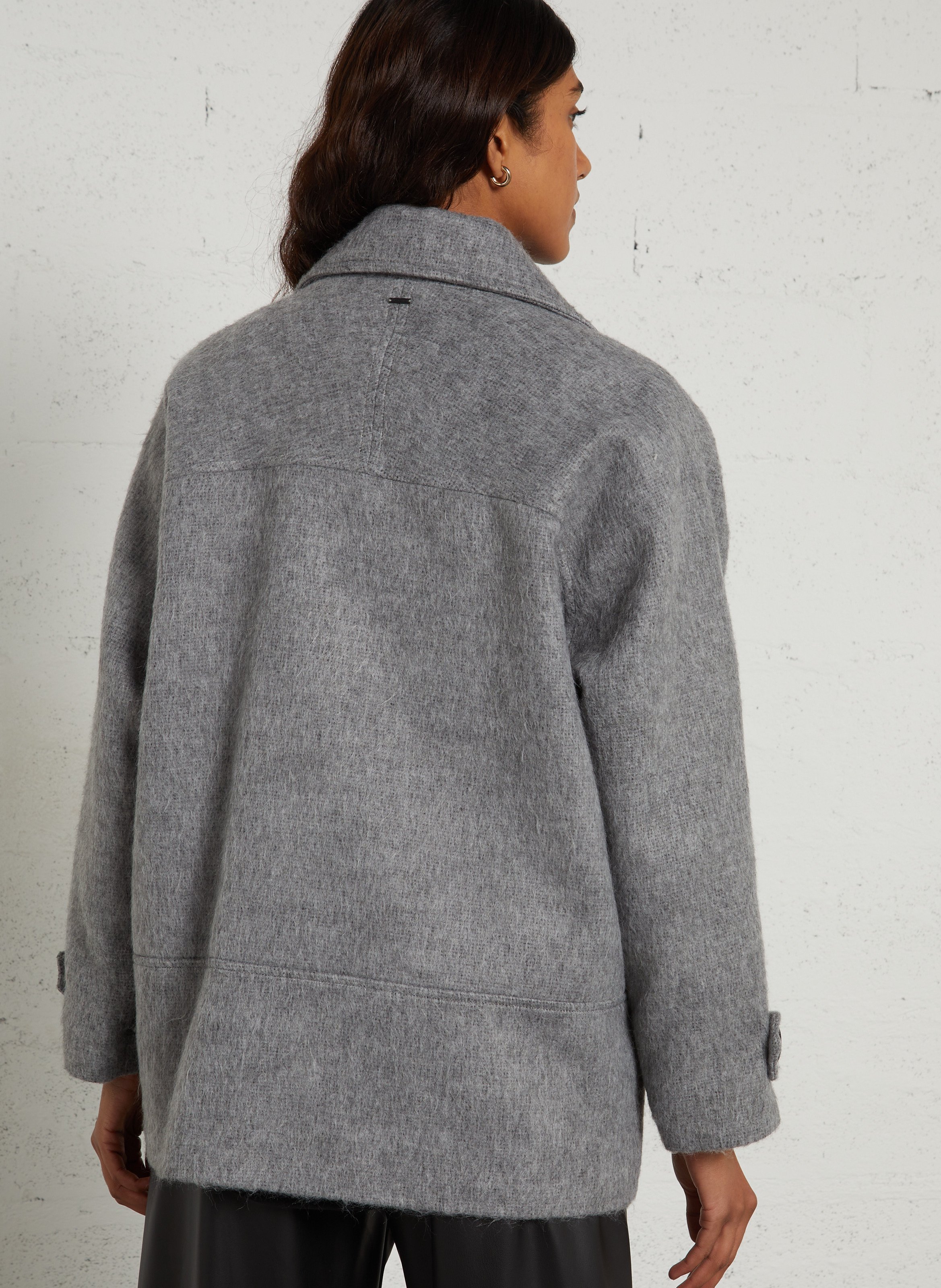 Faux fur jacket IKKS Grey