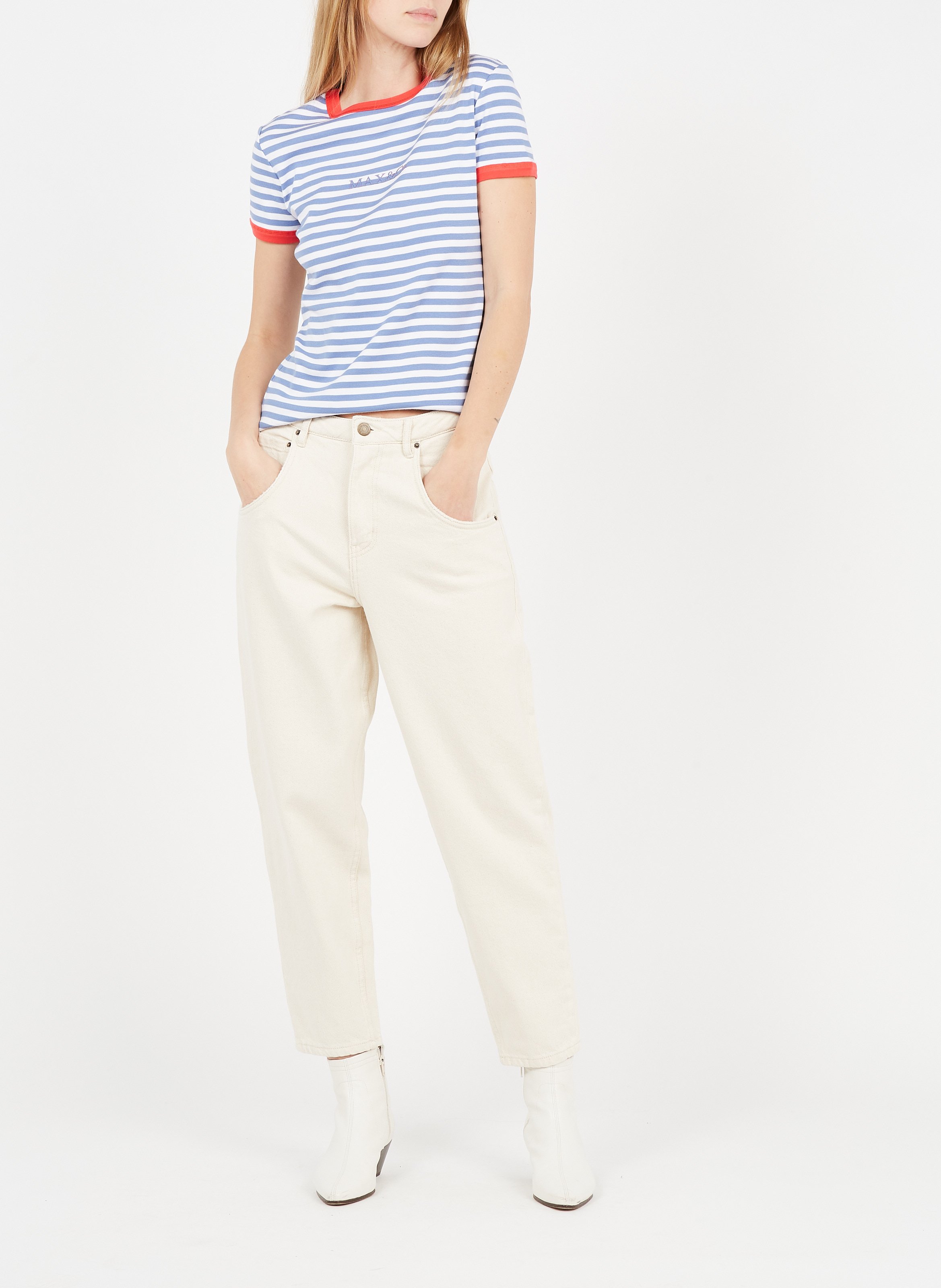 Straight cotton jeans AMERICAN VINTAGE Beige