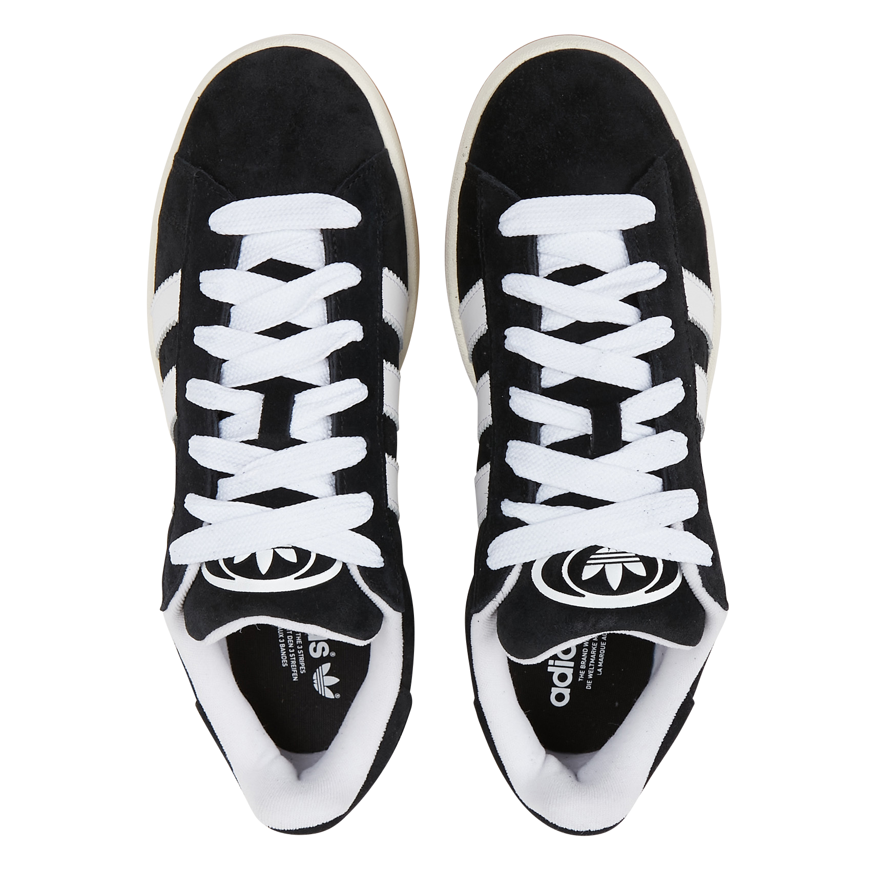 Baskets basses en cuir ADIDAS Noir