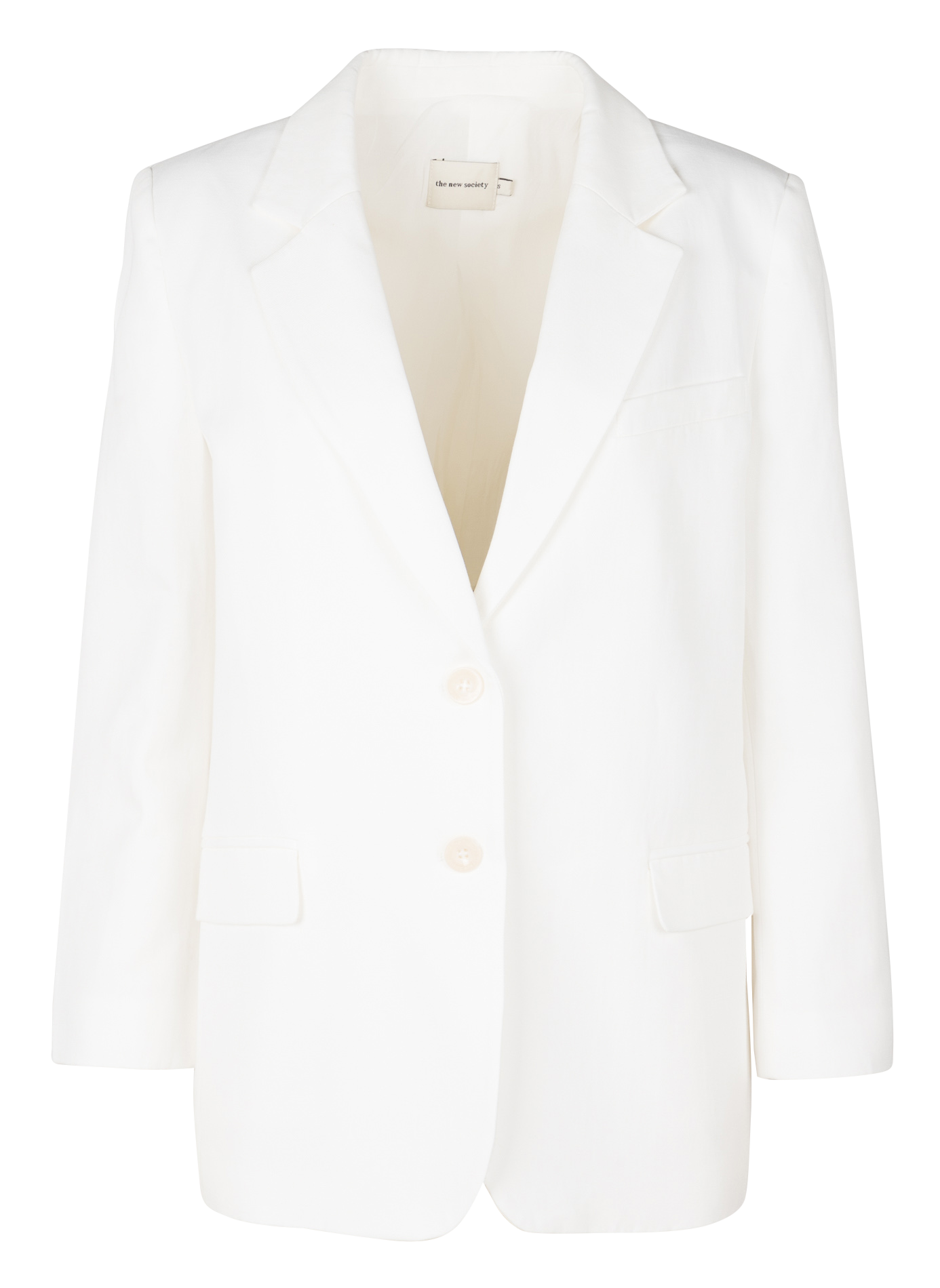 Blazer van katoemix THE NEW SOCIETY Wit
