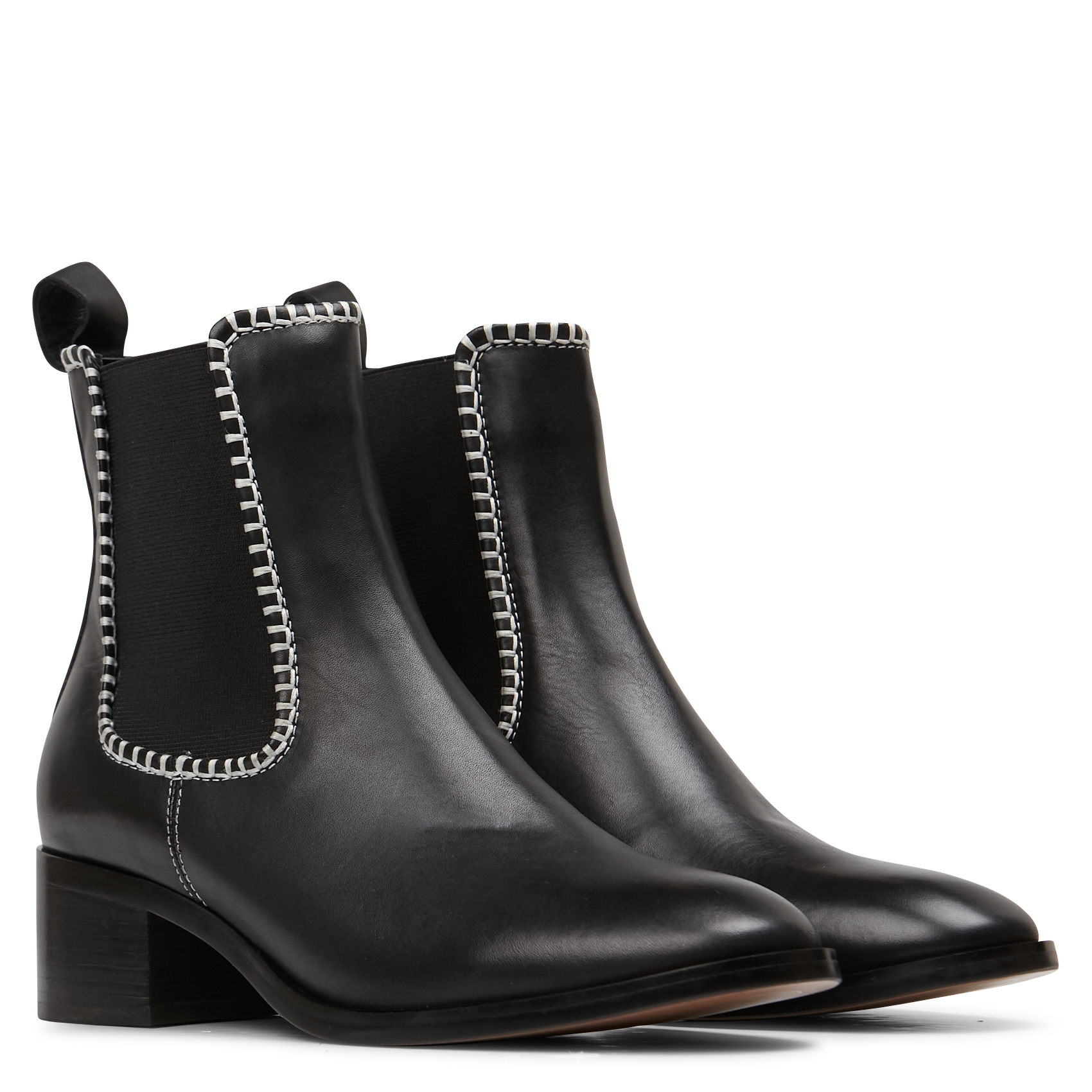 Leather ankle boots MI/MAI Black