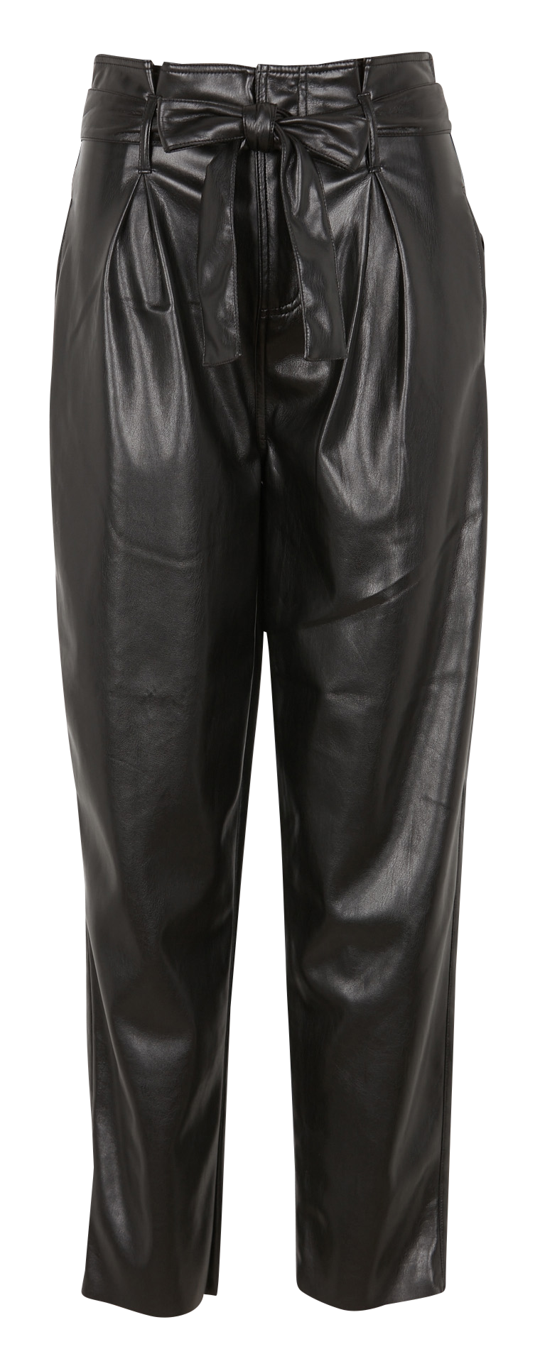 Pantalon carotte aspect cuir  MES DEMOISELLES Noir