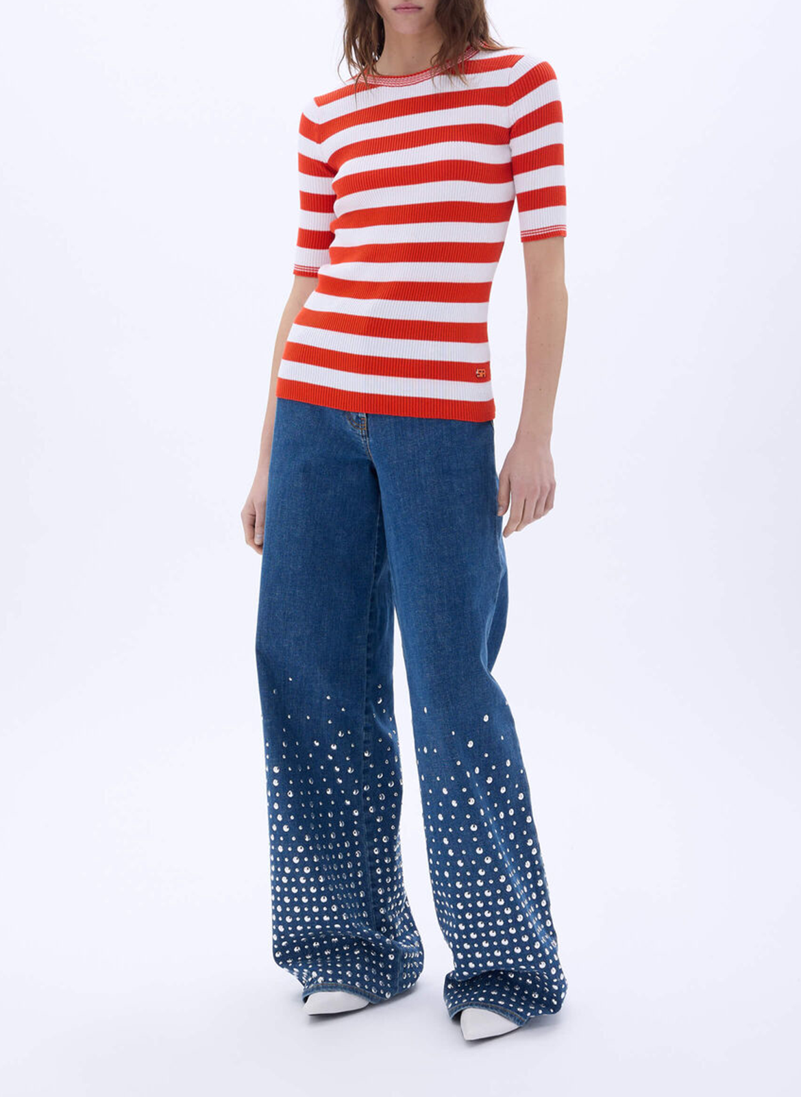 Fitted striped cotton sweater SONIA RYKIEL Multicolored