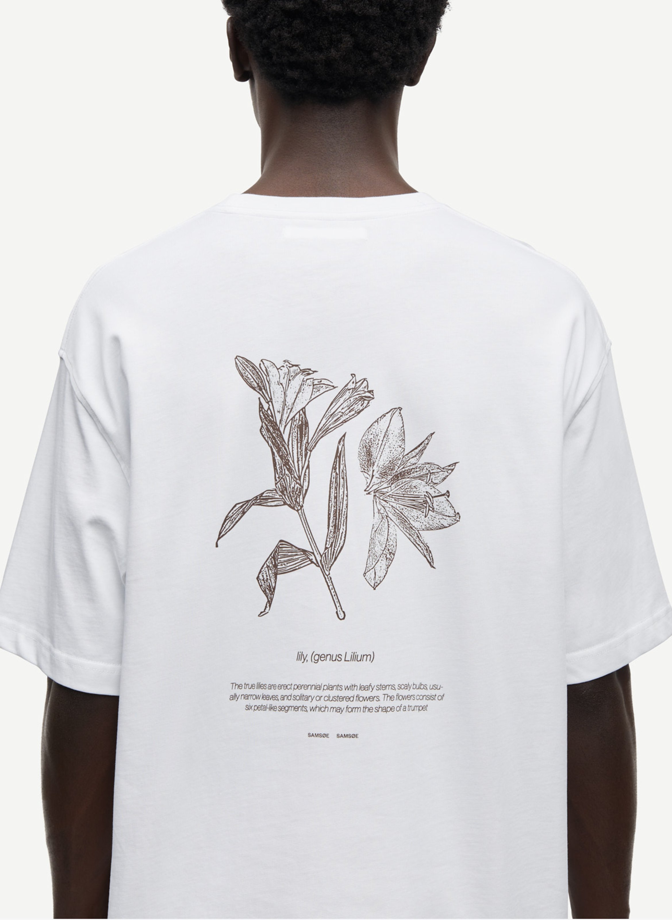 Tee-shirt droit en coton bio imprimé SAMSOE SAMSOE Multicolore