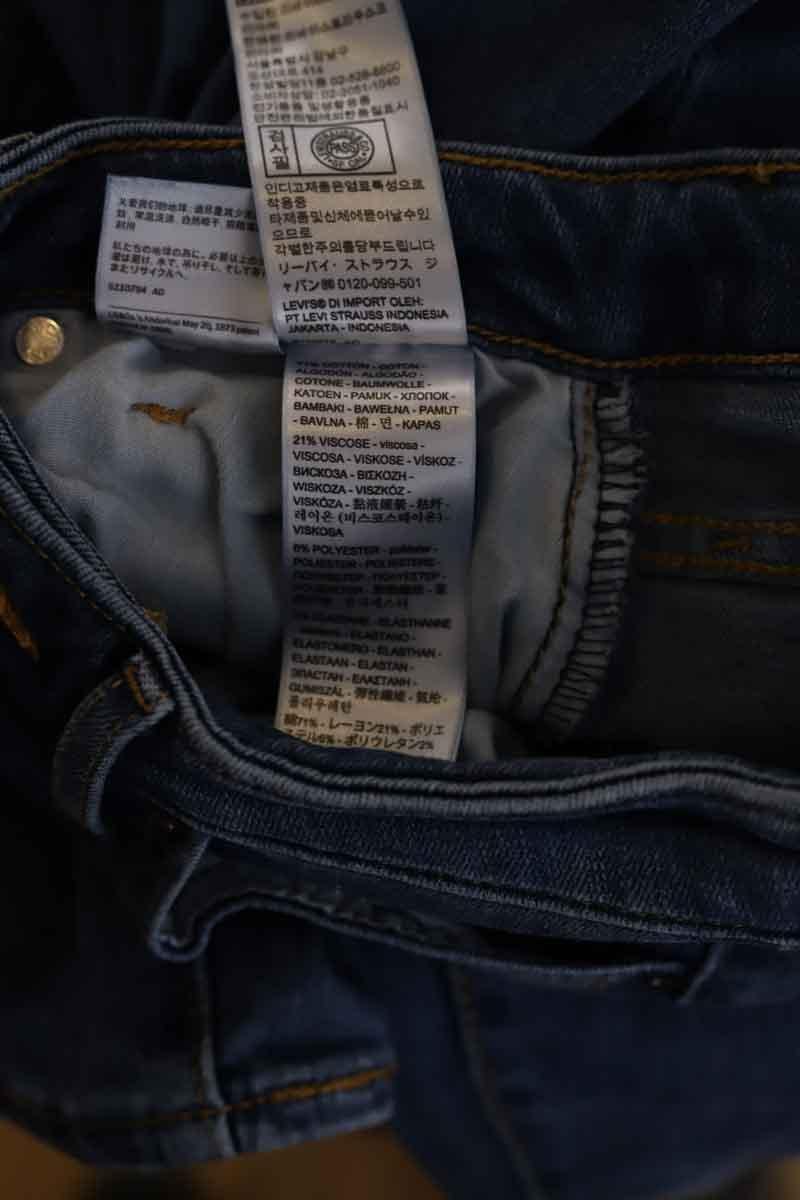 Cotton skinny jeans LEVI'S - Seconde main Blue