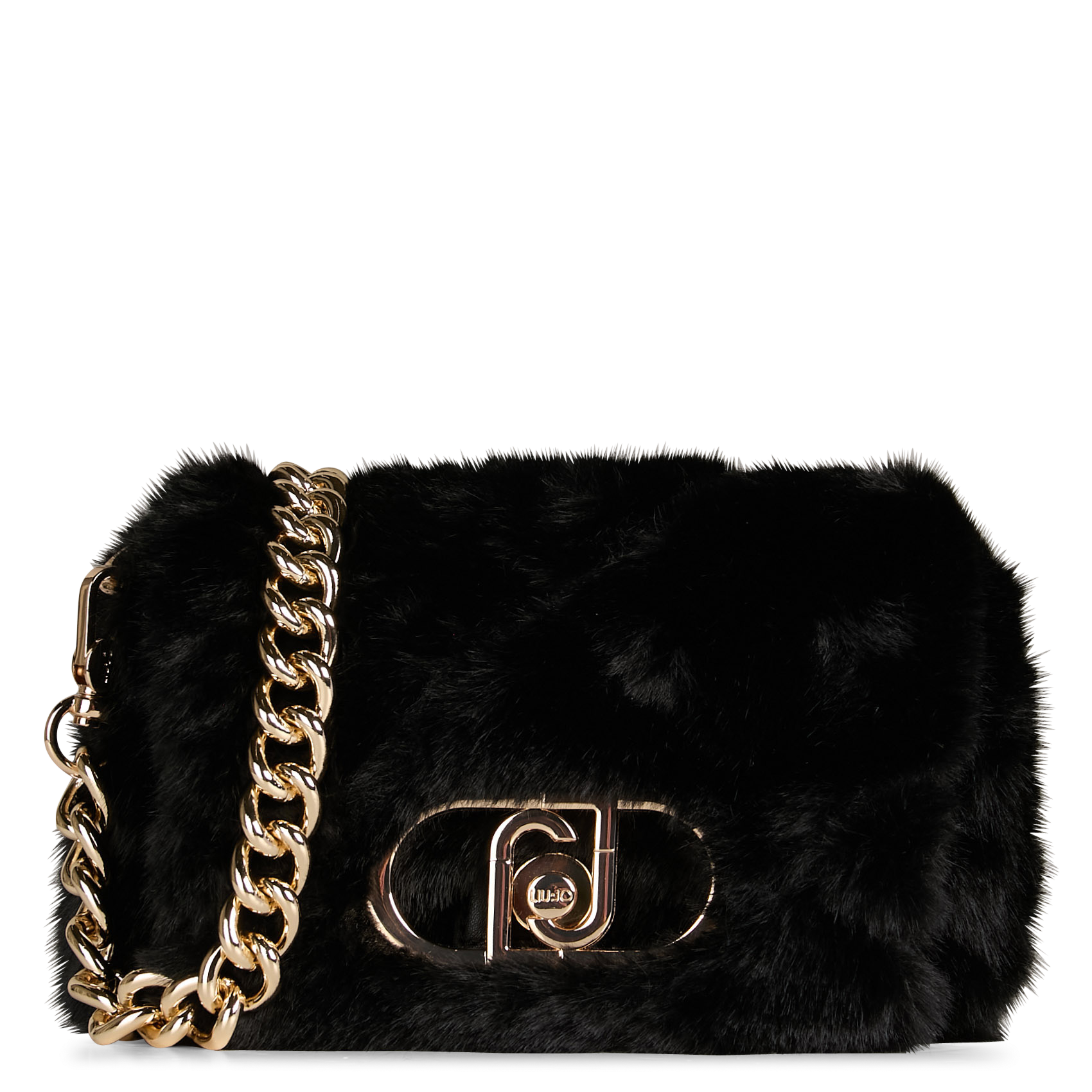Sac bandoulière en fourrure synthétique LIU JO Noir