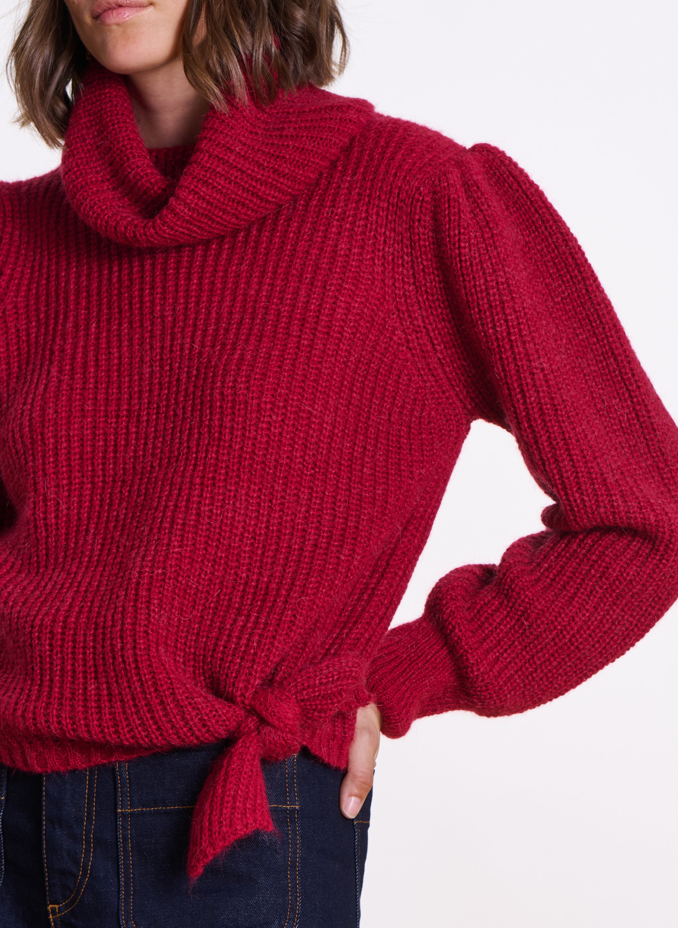 Rollkragenpullover aus Strick LA FEE MARABOUTEE Rot