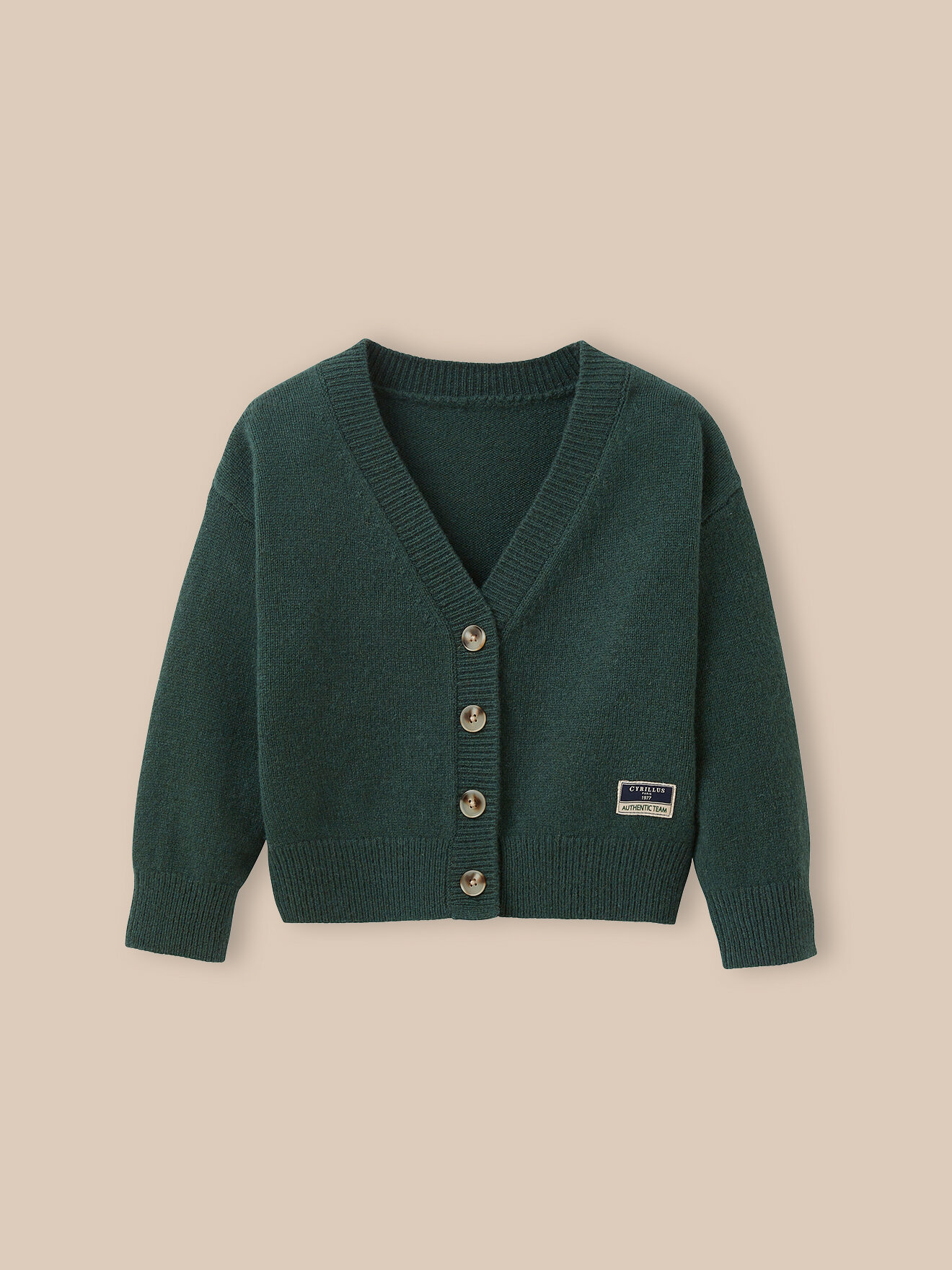 Merino wool cardigan CYRILLUS Green