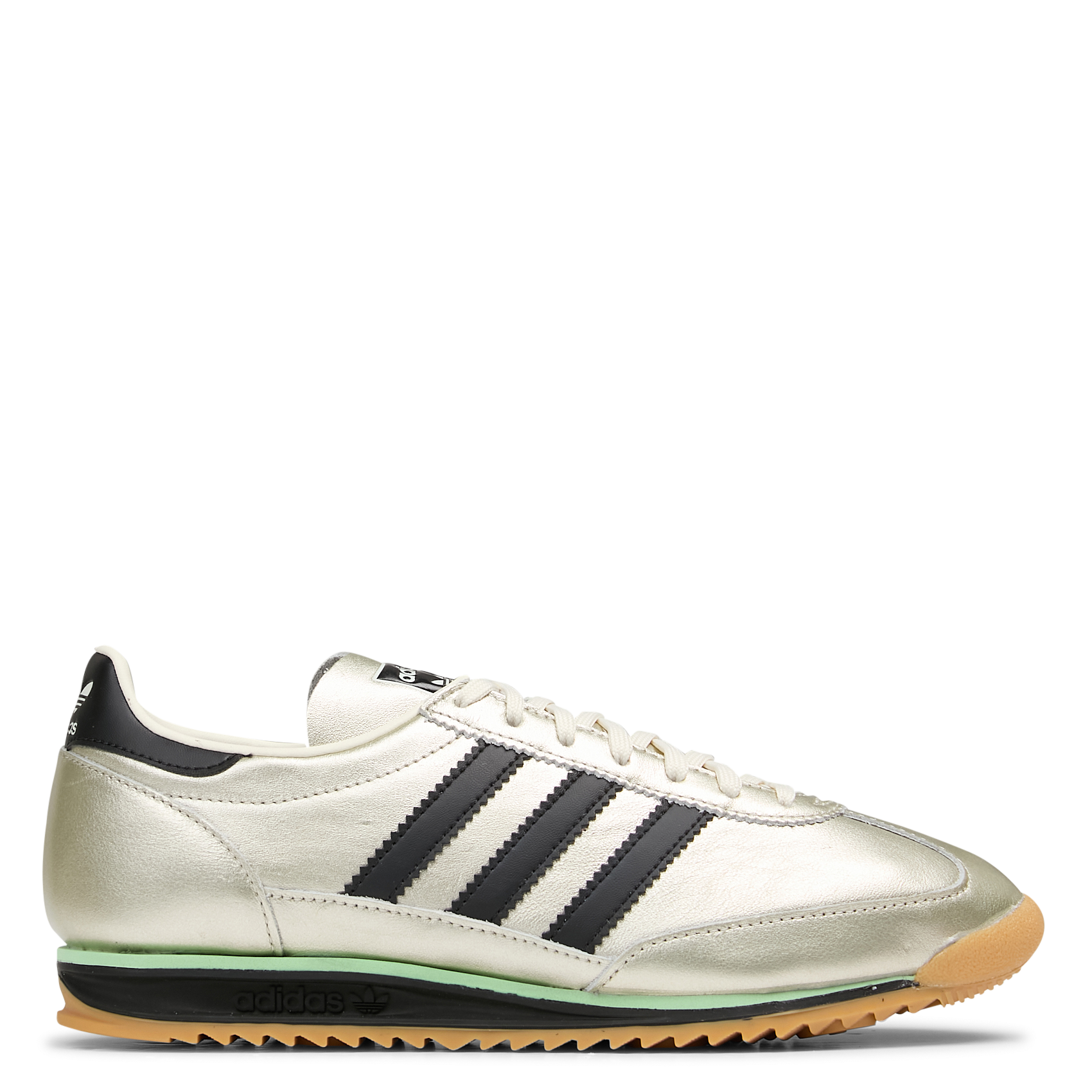 Baskets basses en cuir métallisé ADIDAS Argent