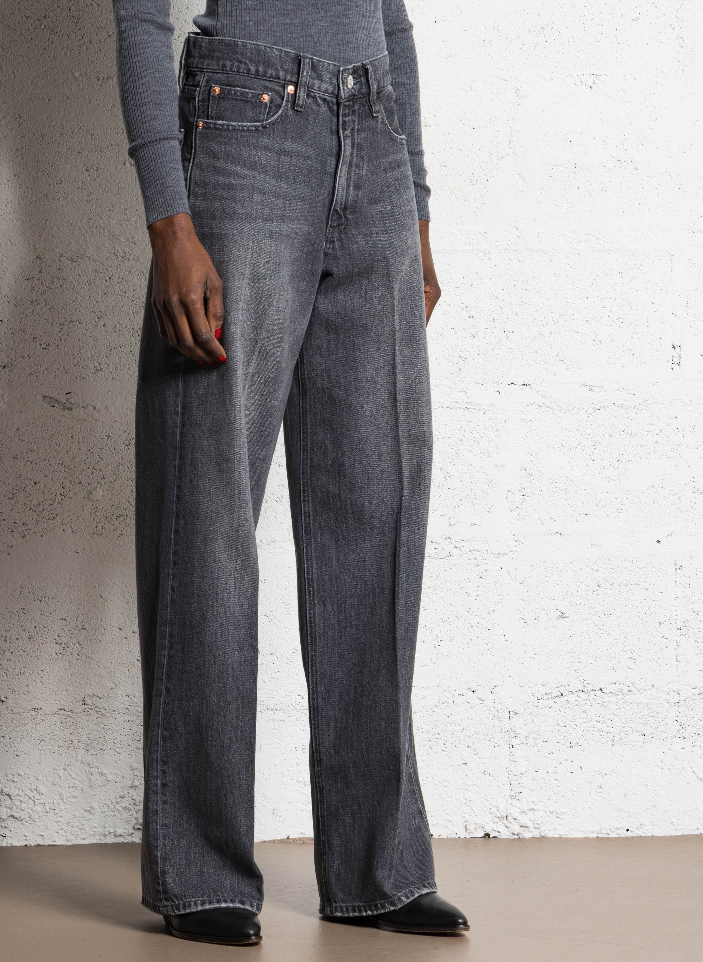 Katoenen jeans met rechte pijp LAB DIP Blauw