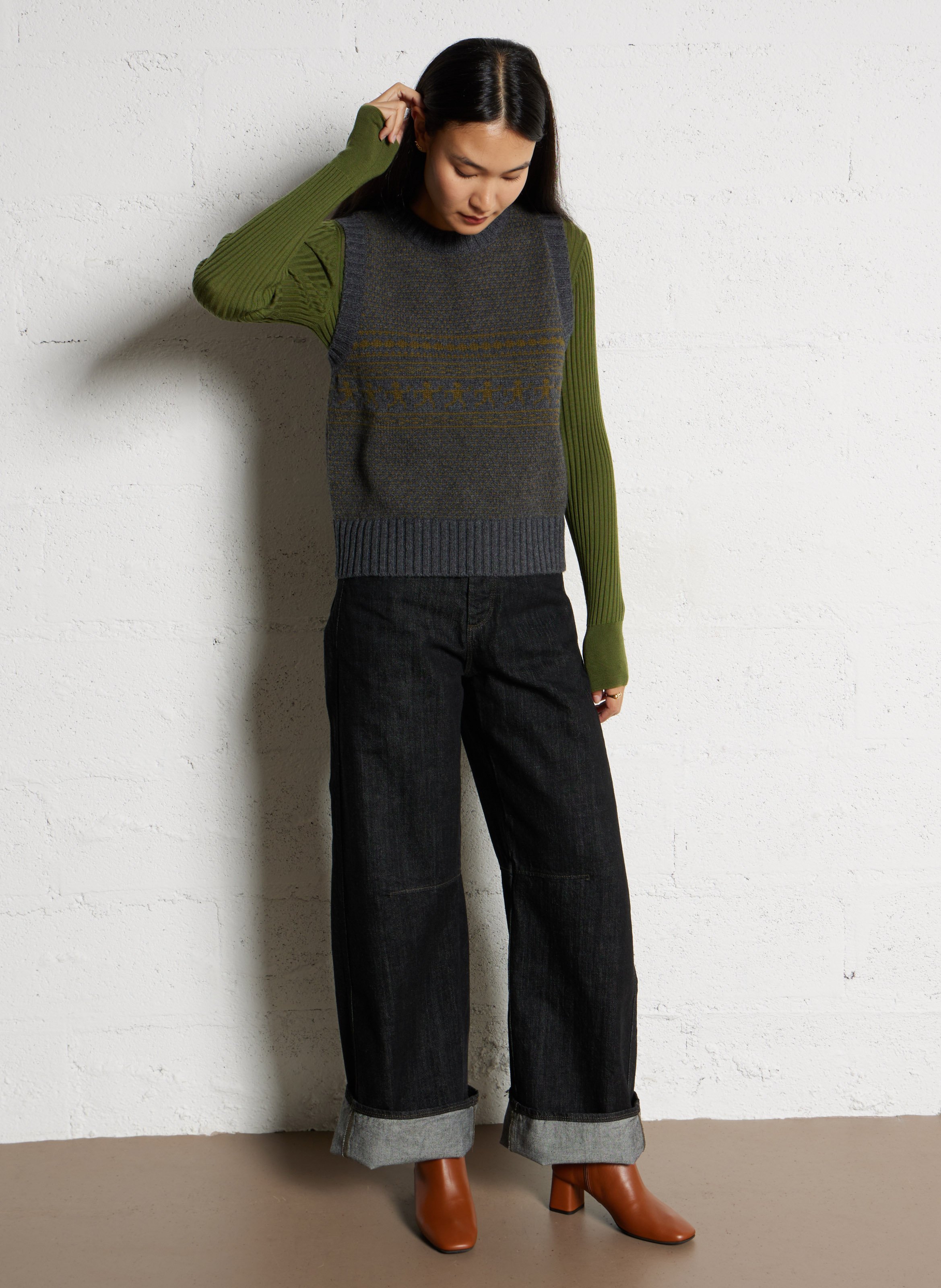 Rechte, wollen trui SOEUR Veelkleurig