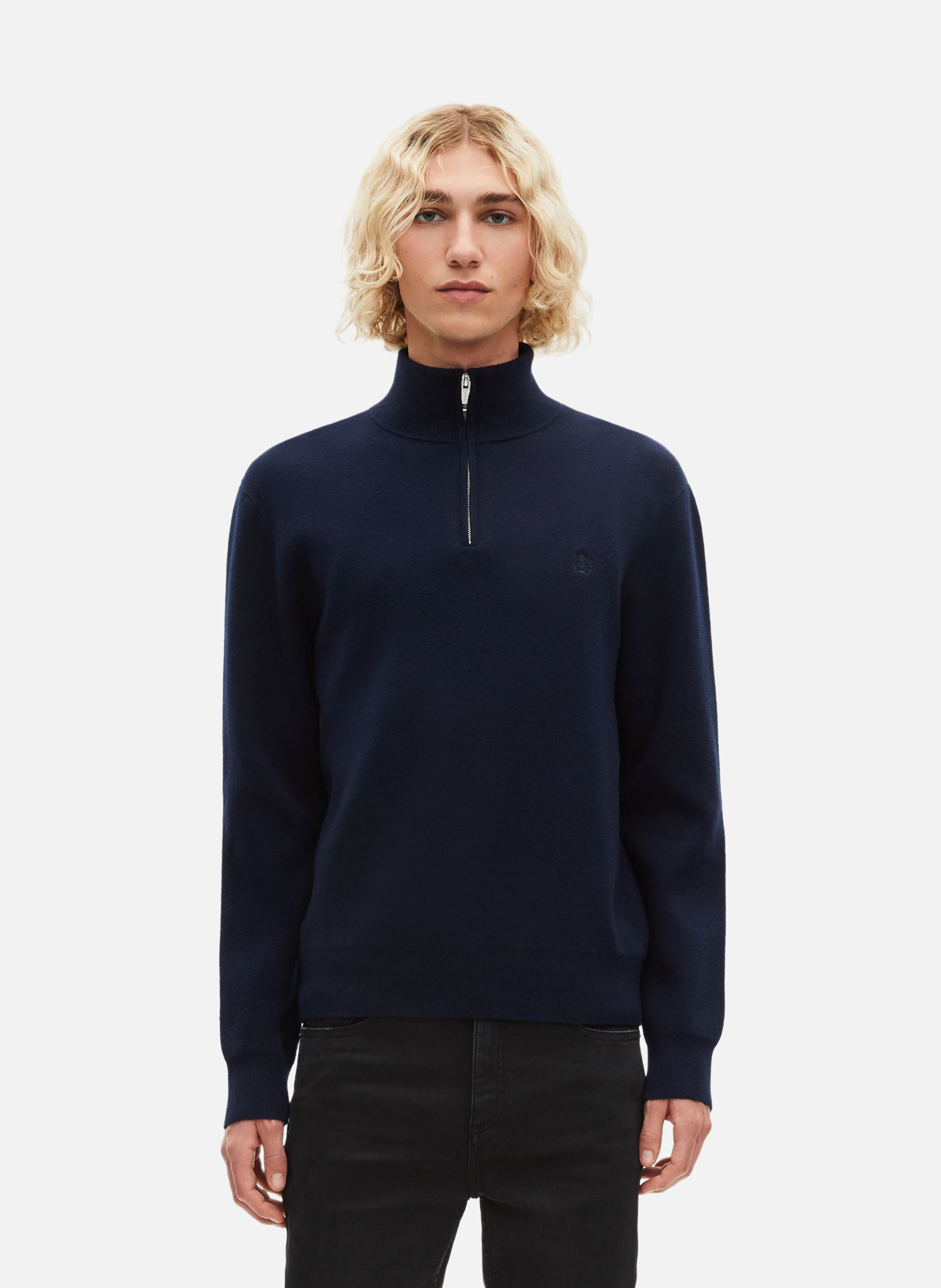 Double-sided trucker collar sweater THE KOOPLES