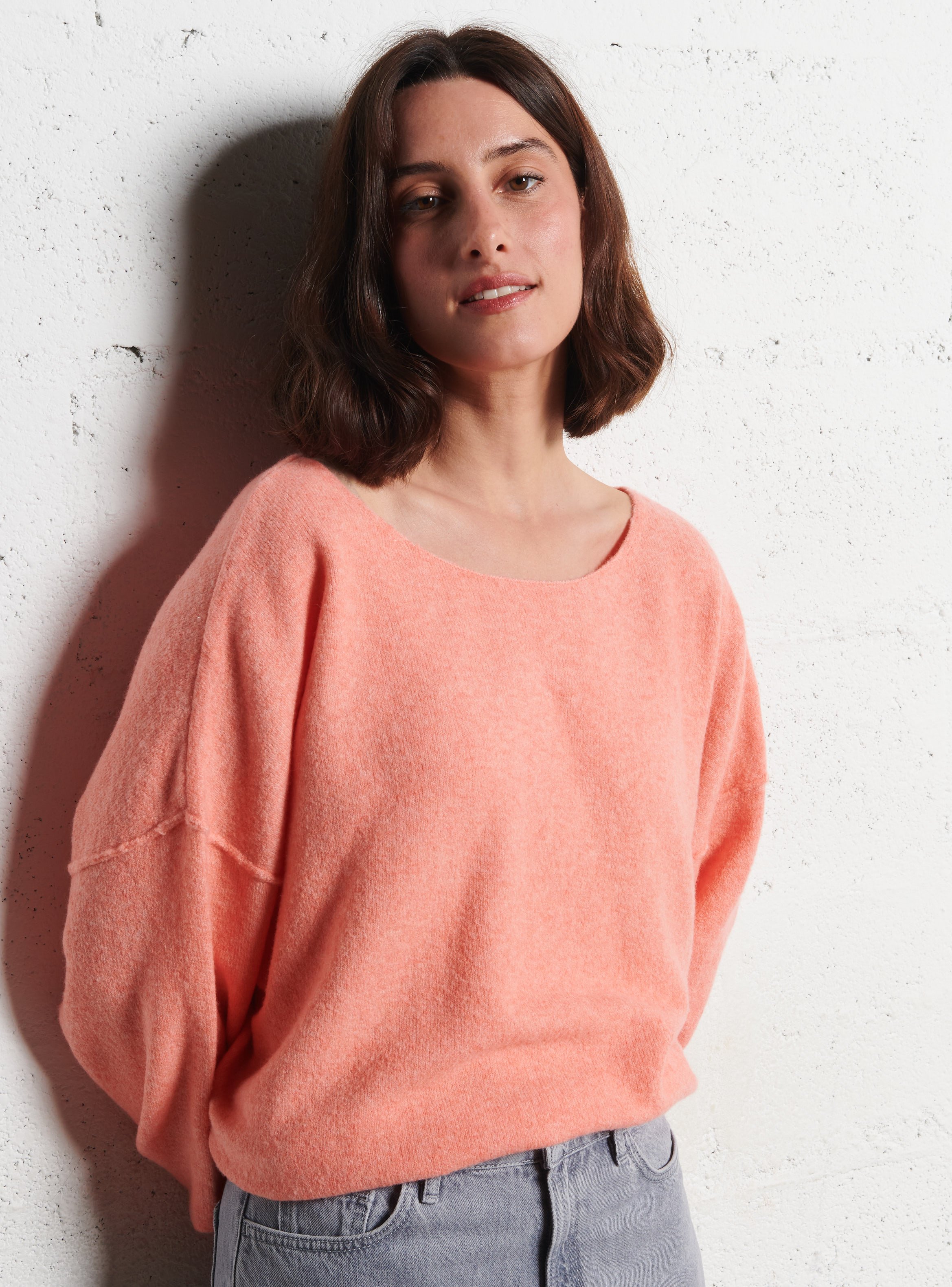 Blossom - Pullover mit U-Boot-Ausschnitt aus Wollmix AMERICAN VINTAGE