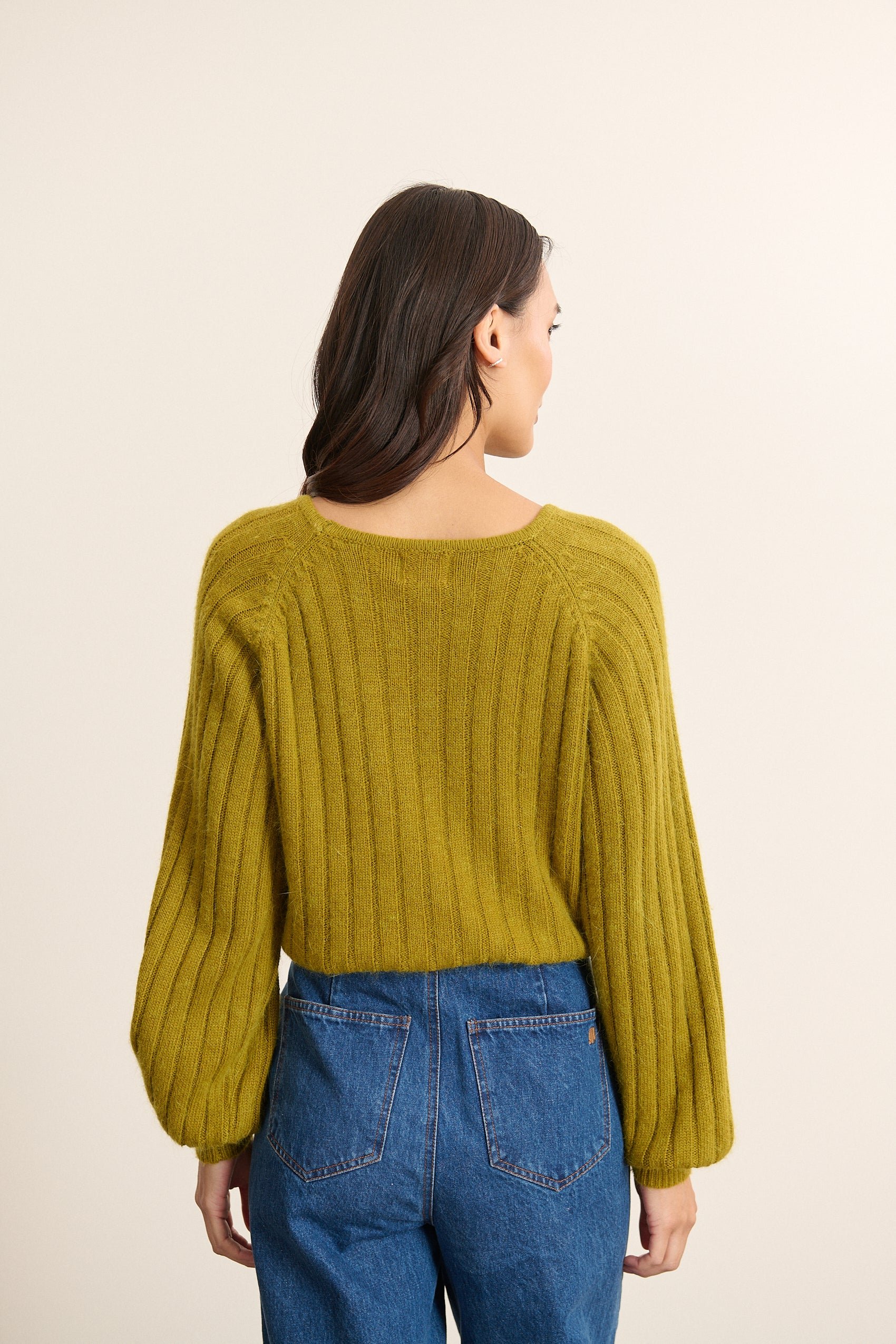 Knitted ribbed sweater GARANCE PARIS Green