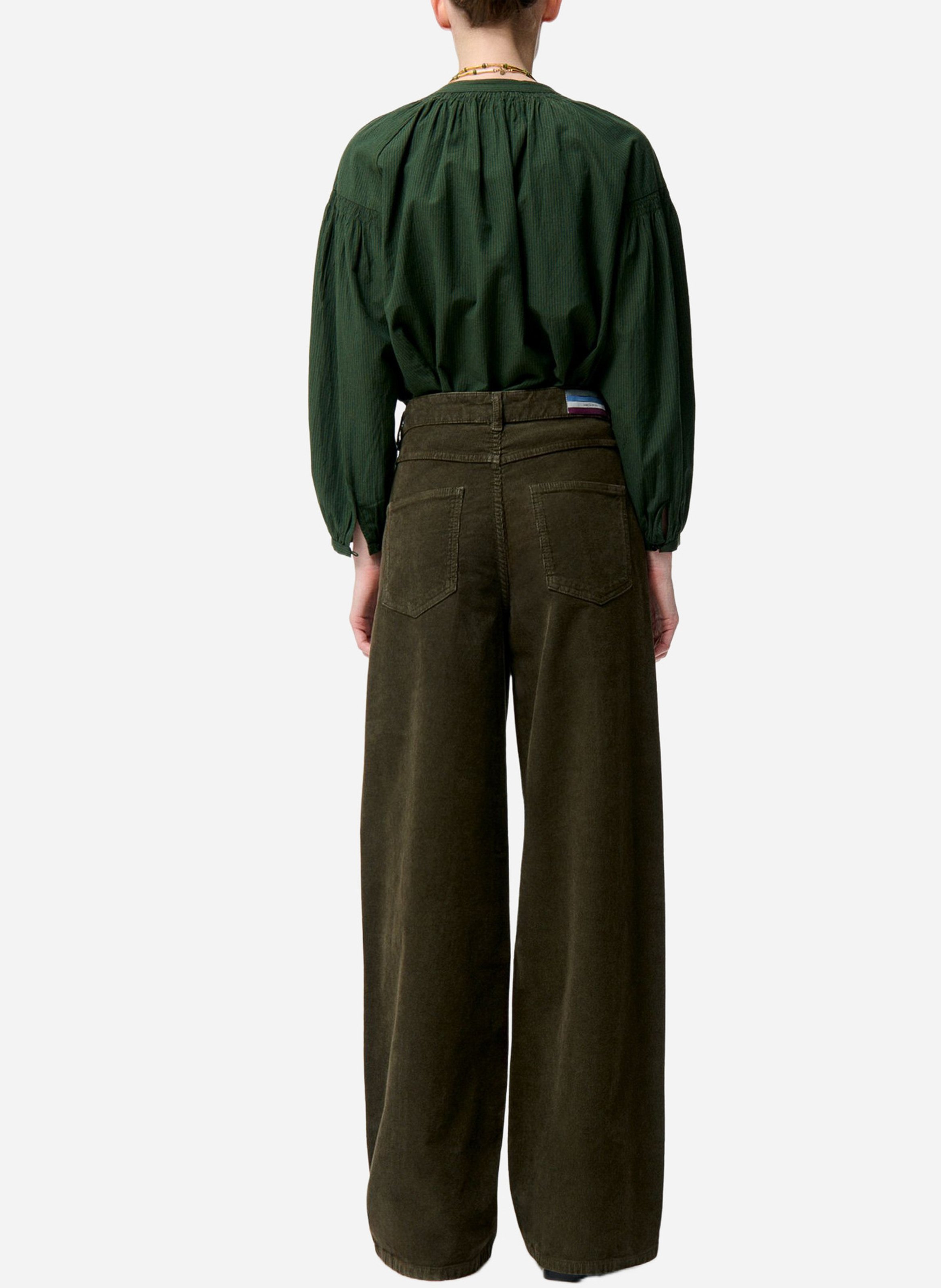 Wide leg corduroy jeans VANESSA BRUNO Green