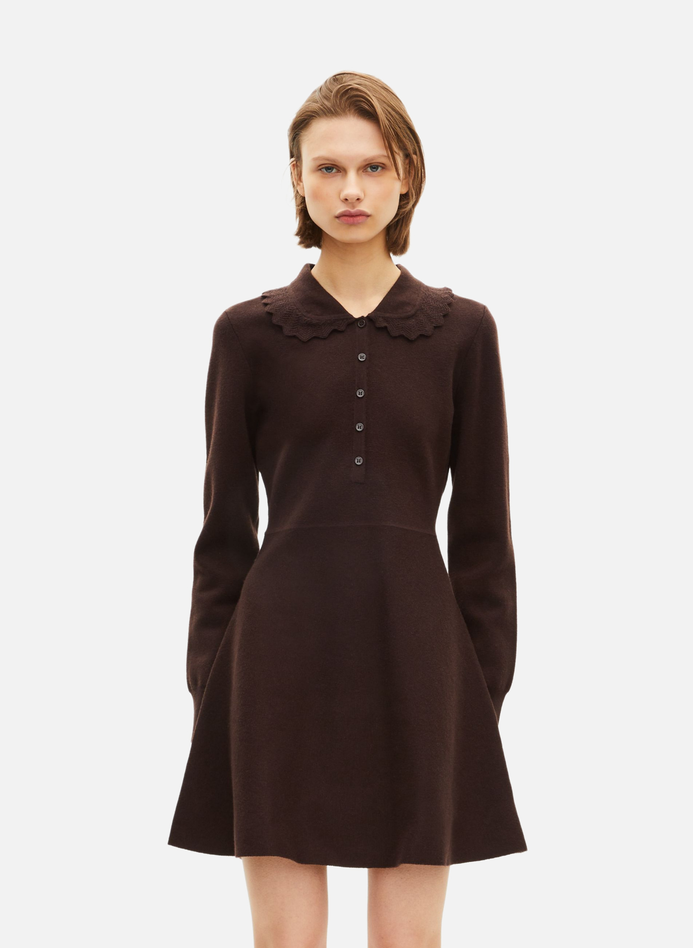 Knit dress THE KOOPLES Brown