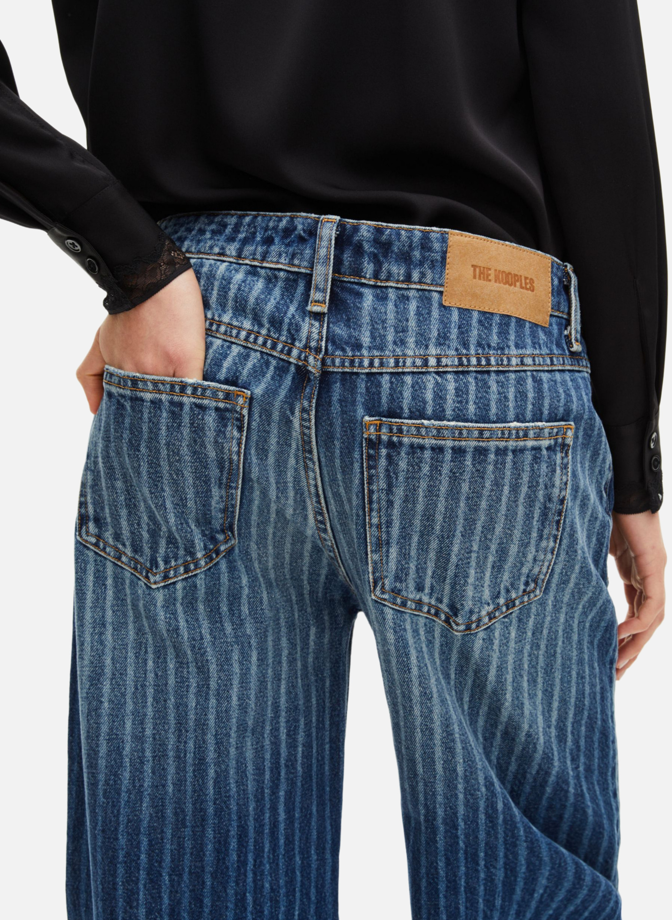 Straight cardigan with patterns THE KOOPLES Blue