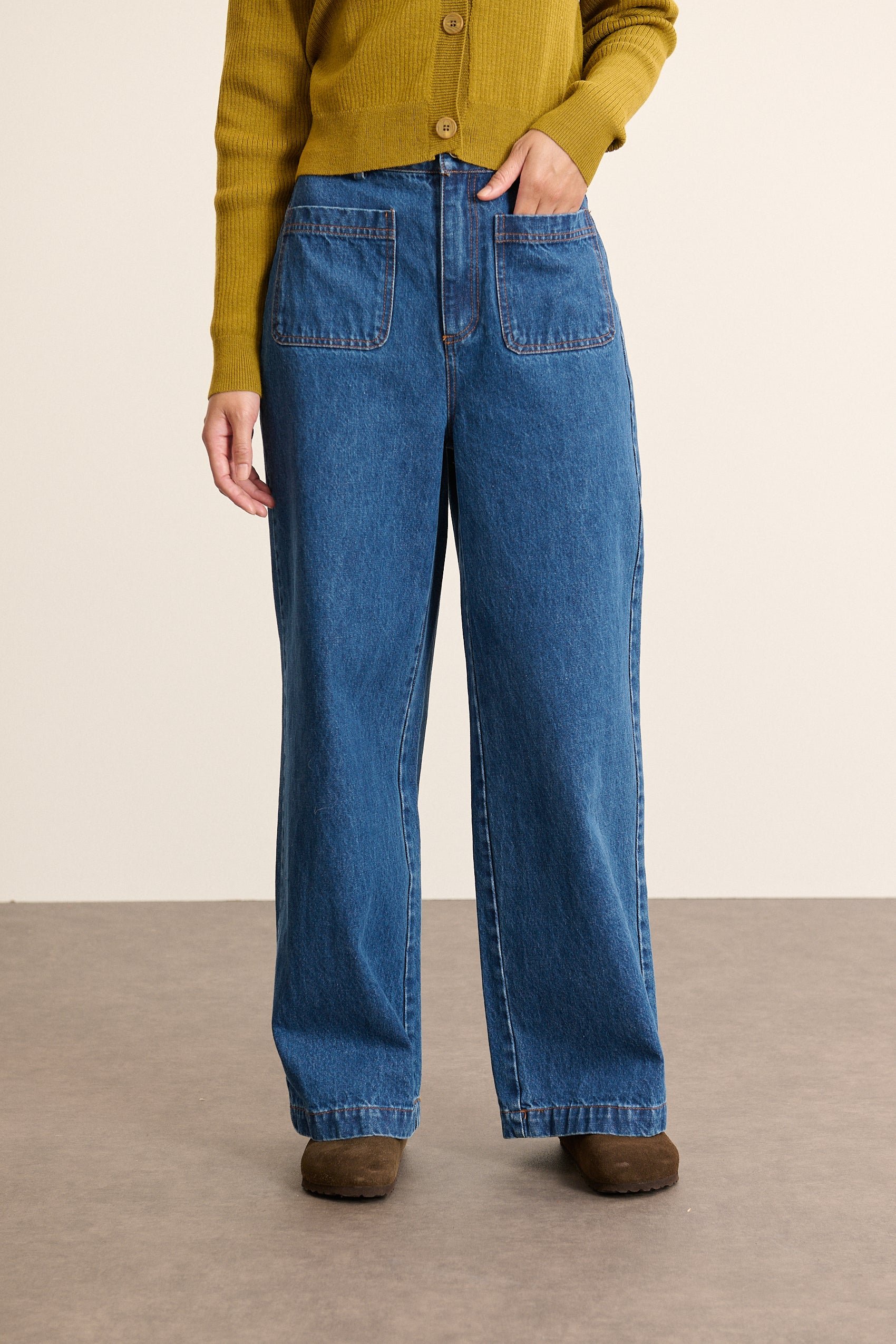 Eco-responsible high-rise wide-leg jeans GARANCE PARIS Blue