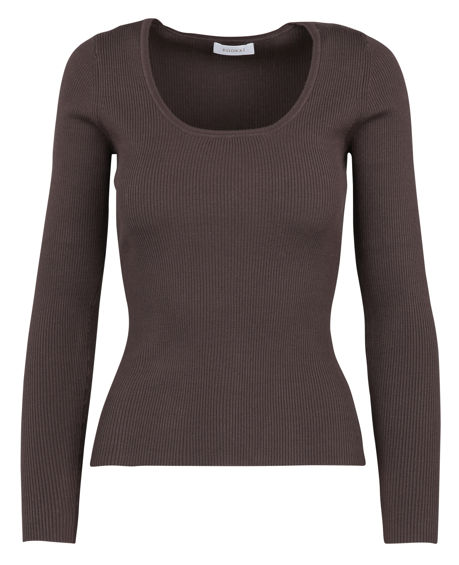 Kurzärmliger Pullover mit Rundhalsausschnitt KOOKAI Braun