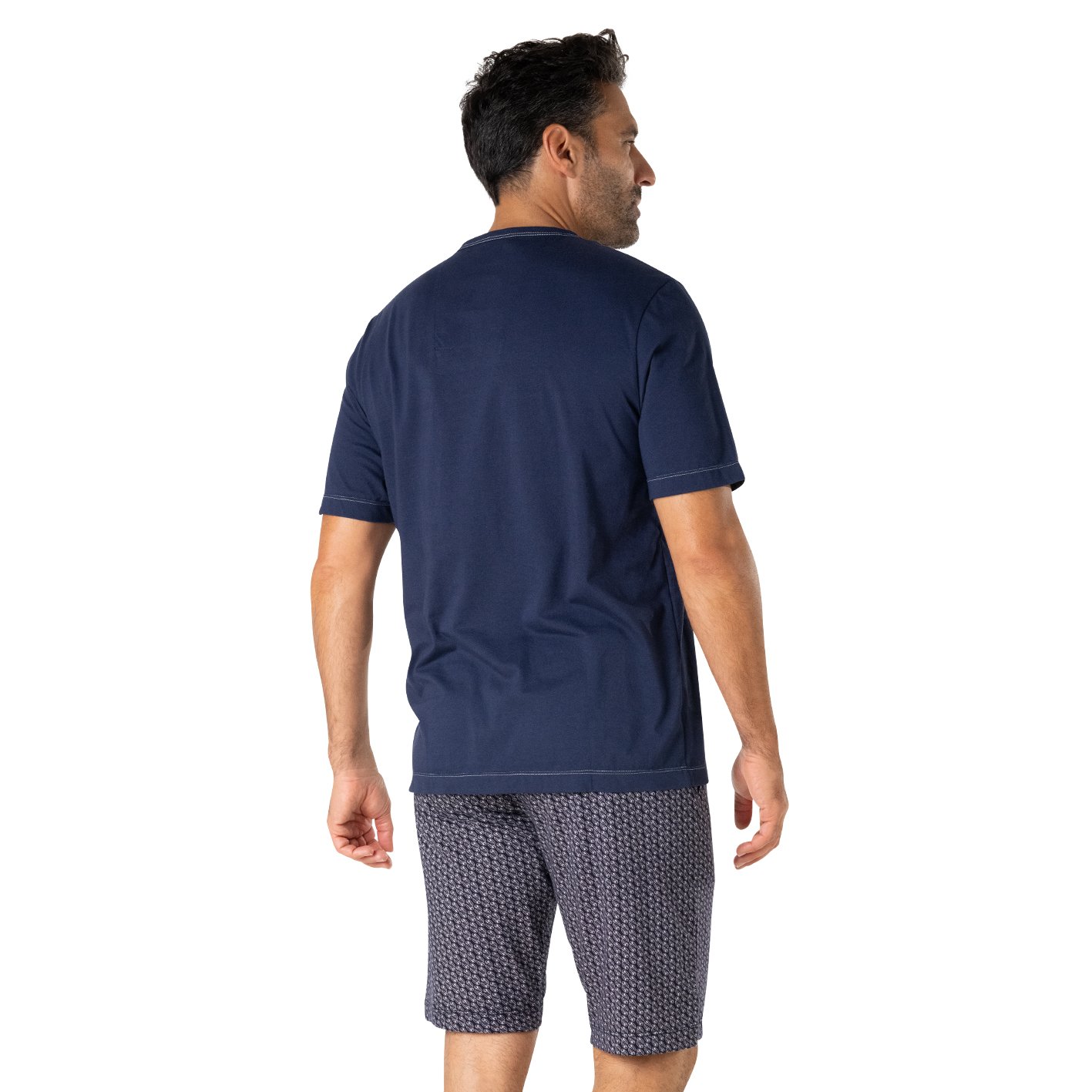 Short organic cotton pajamas EMINENCE Blue