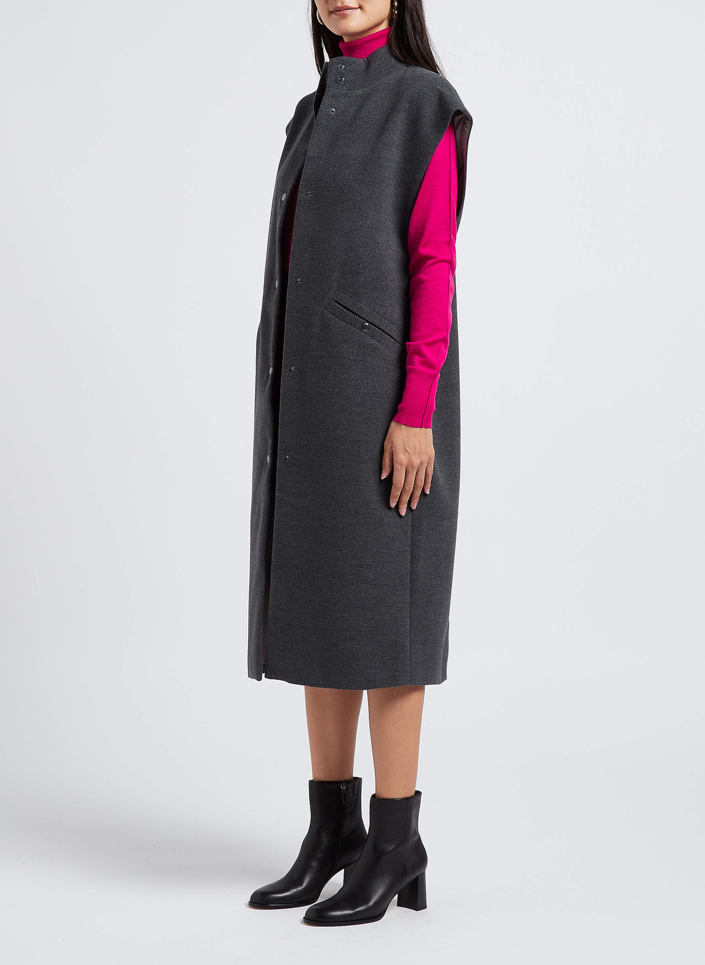 Cappotto a collo alto senza maniche COLLECTORS CLUB Grigio