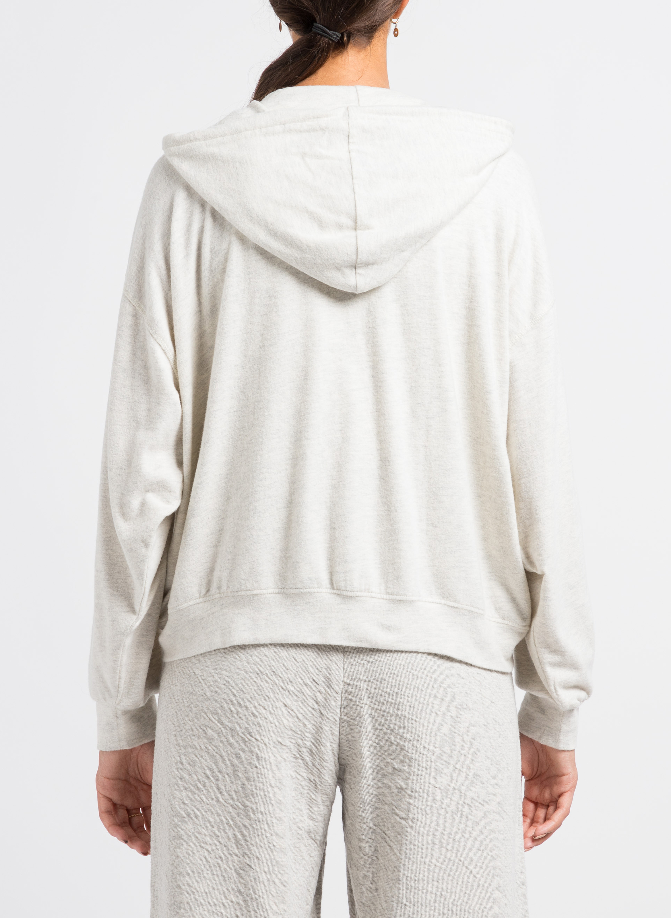 Sweat à capuche en coton mélangé AMERICAN VINTAGE Gris