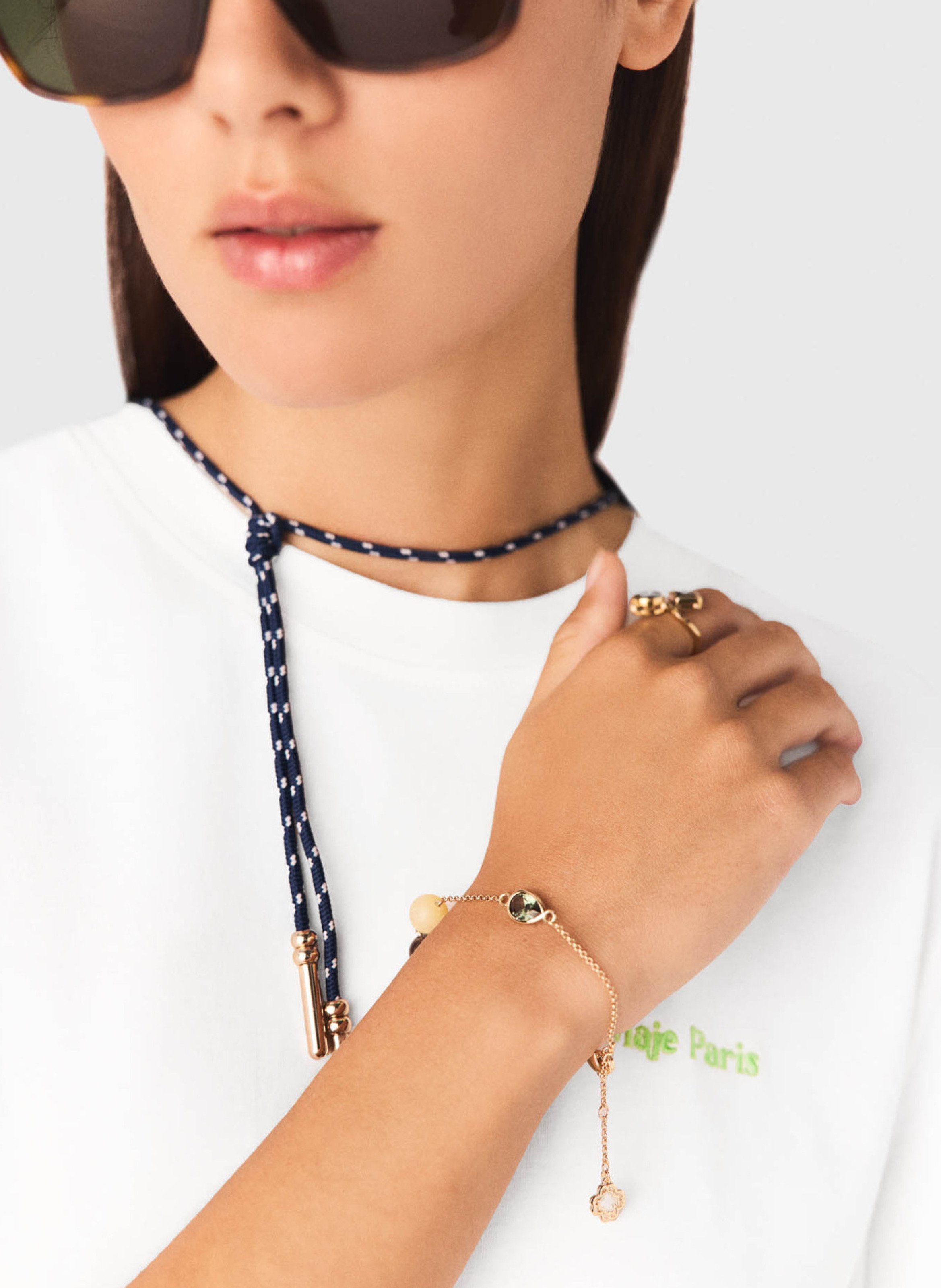 Atlantide brass bracelet MAJE Golden