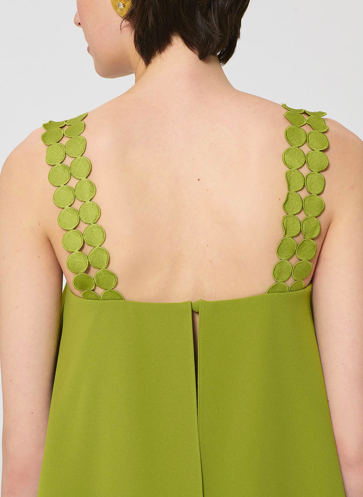 Square neck top TARA JARMON Green