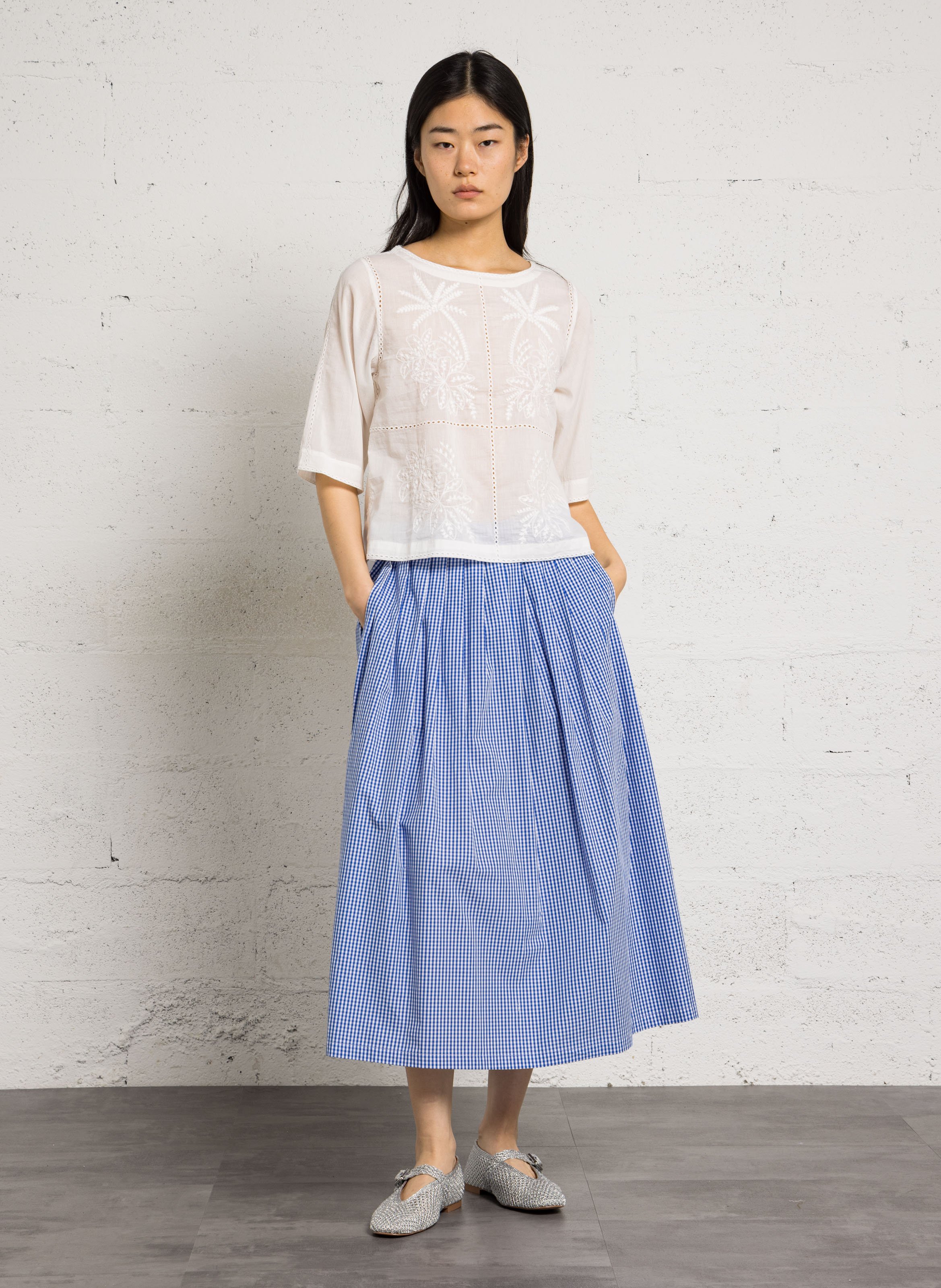 Cotton boat neck top HARTFORD Multicolored