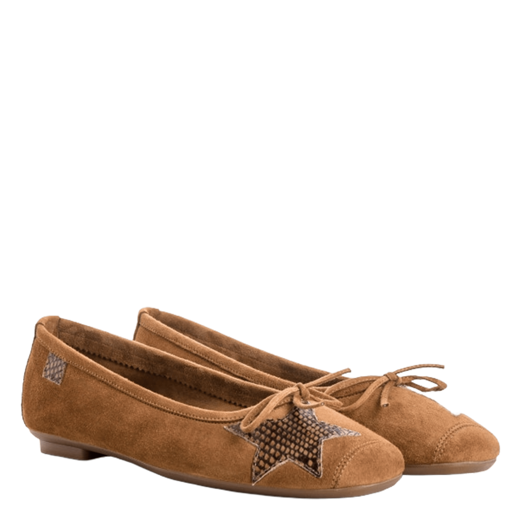 Ballerines en cuir REQINS Marron
