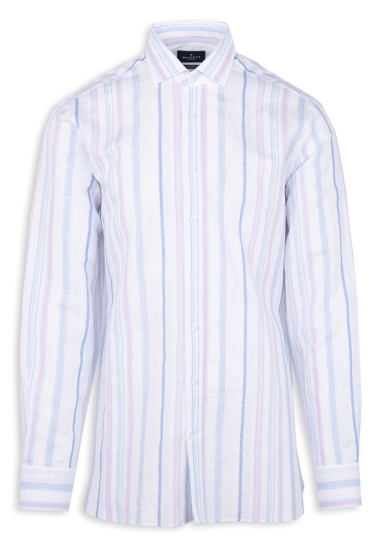 Chemise col classique en lin mélangé HACKETT Bleu
