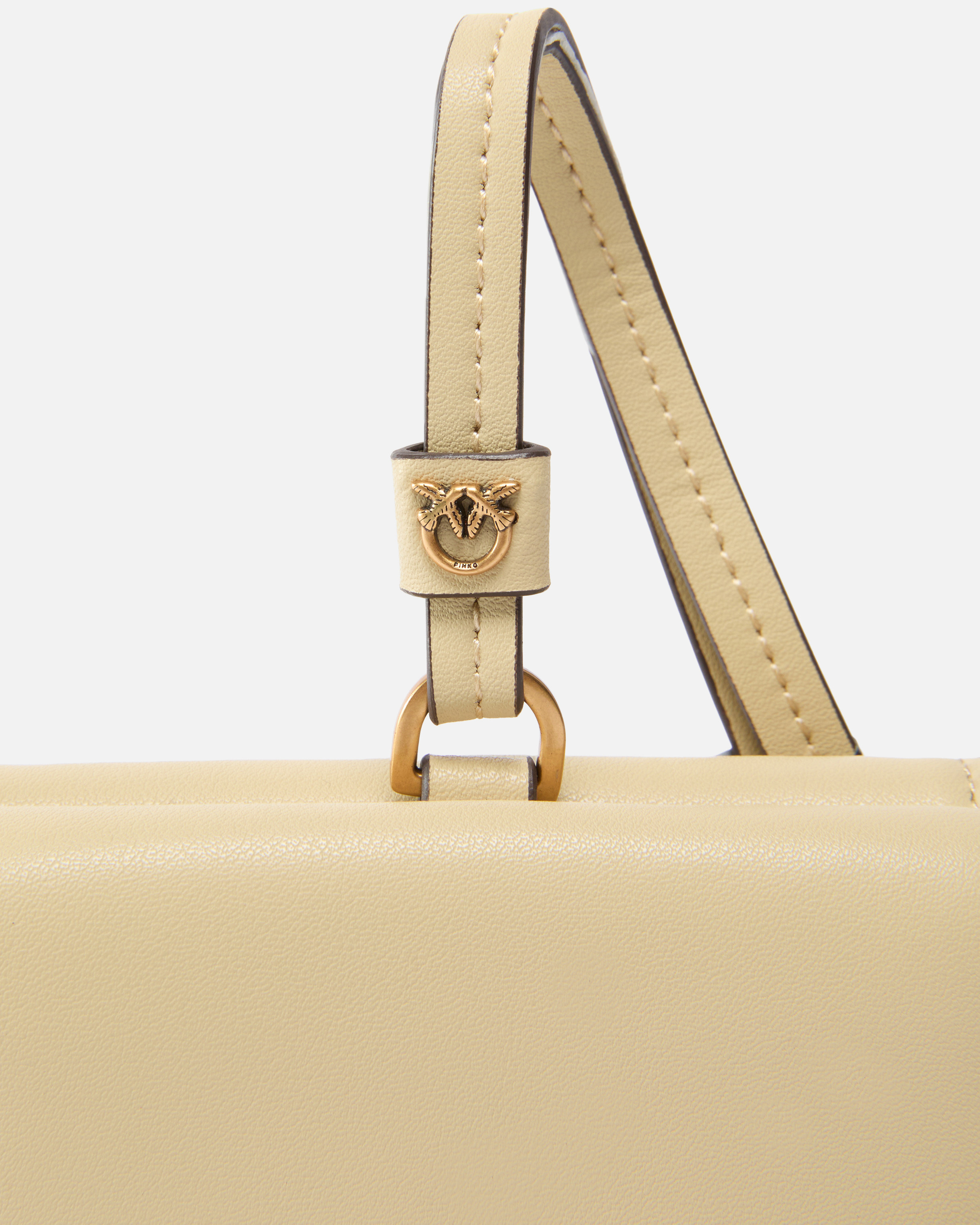 Compact leather wallet with wrist strap PINKO Multicolored