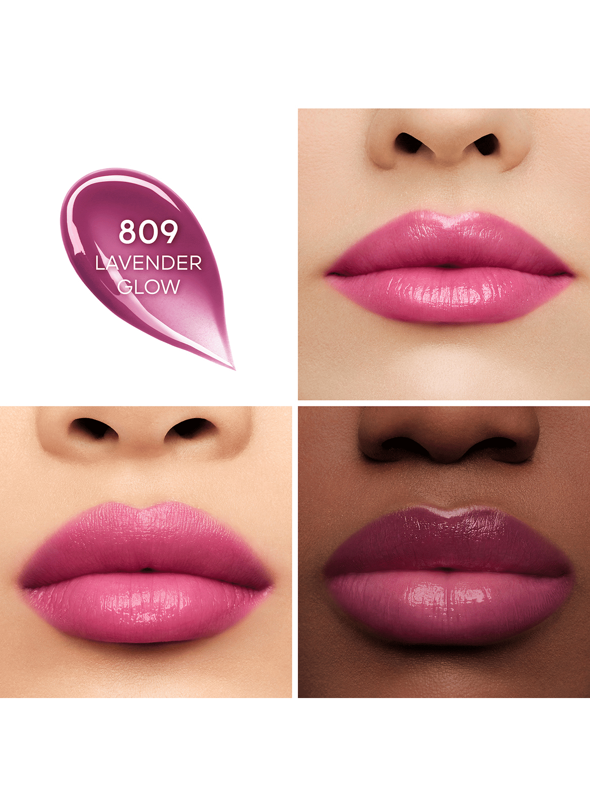 KissKiss Bee Glow Balm tinted honey-infused balm with 98% natural-origin ingredients GUERLAIN 809 lavender glow