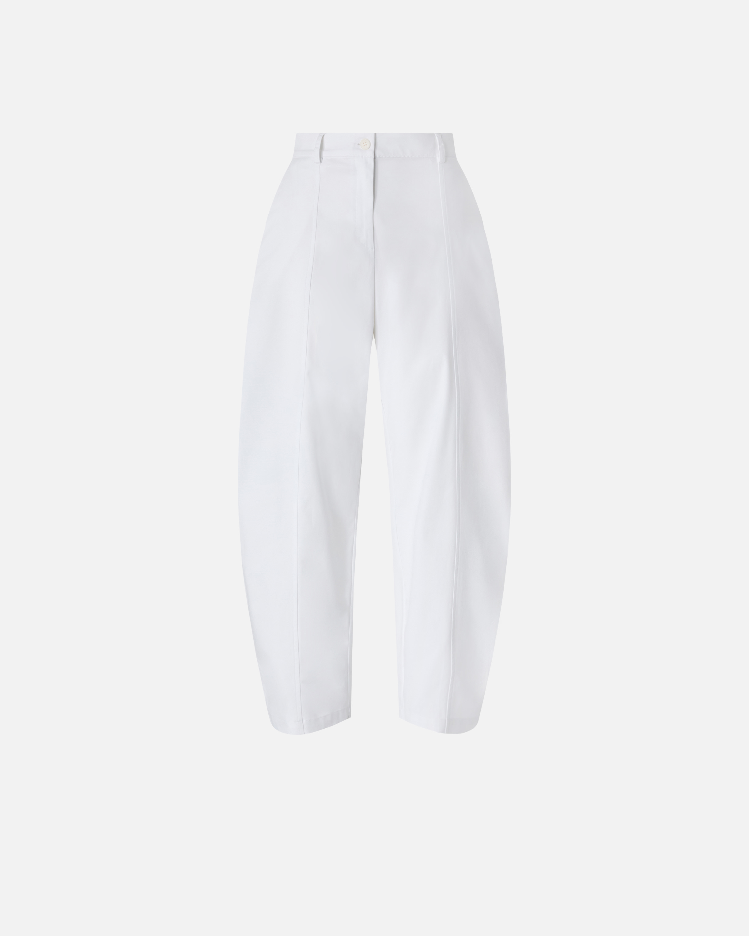 Pantalon barrel en coton stretch PINKO Blanc