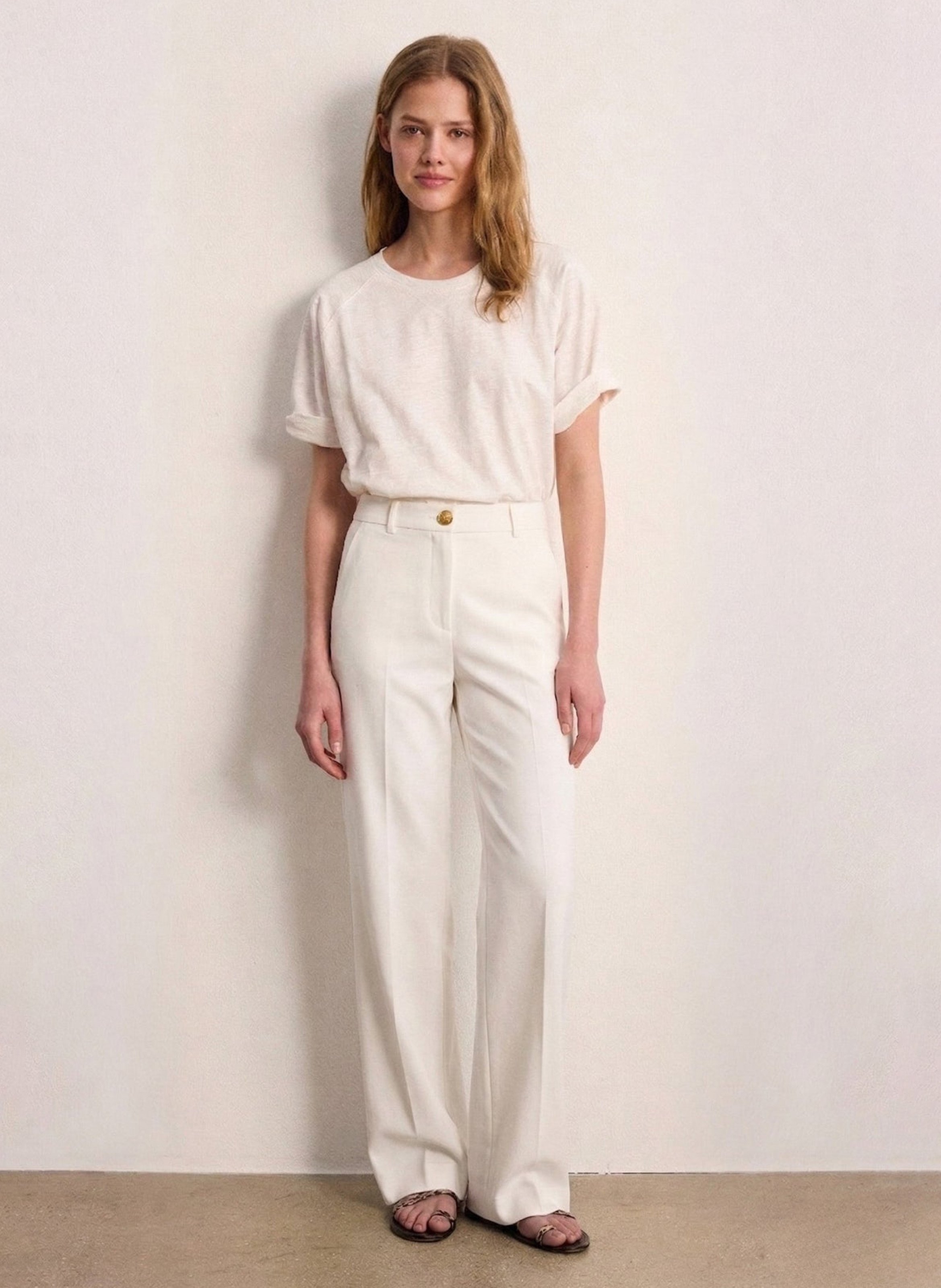 Weit geschnittene Jeans PABLO Beige