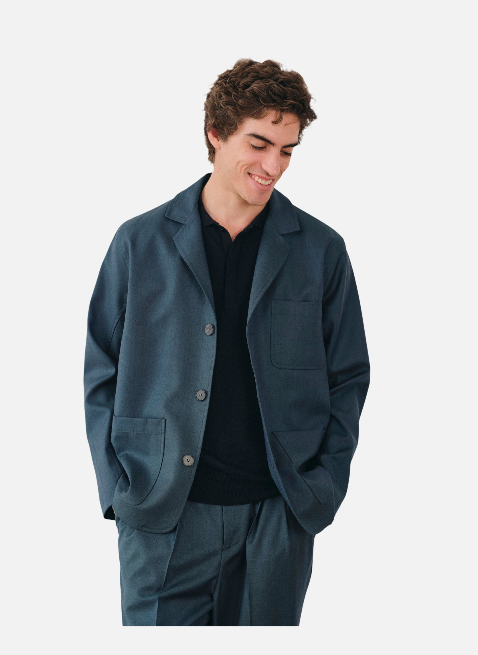 Casual blazer Nairo Deep Lagoon Noyoco Blue