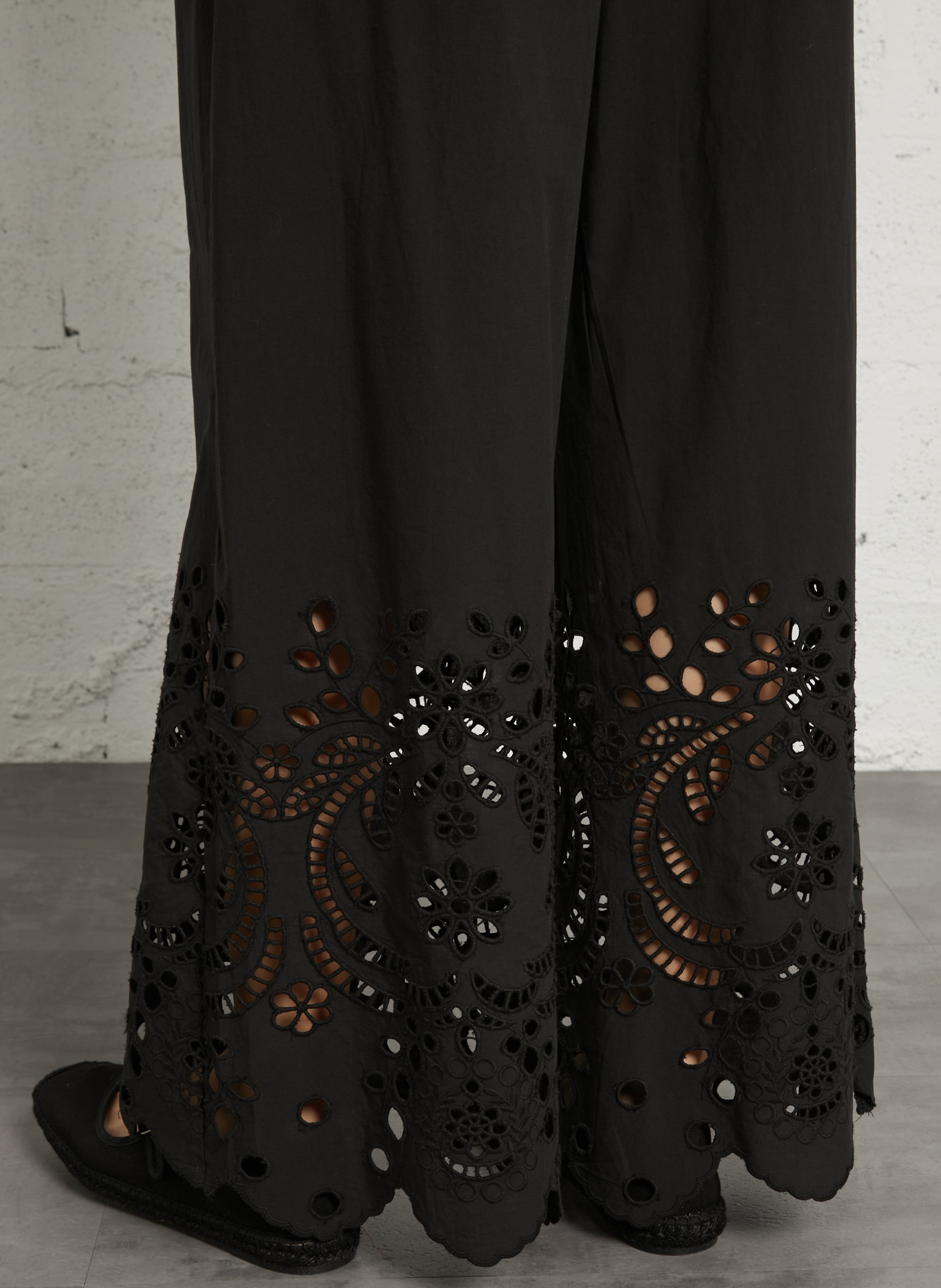 Pantalon large en coton SEE U SOON Noir